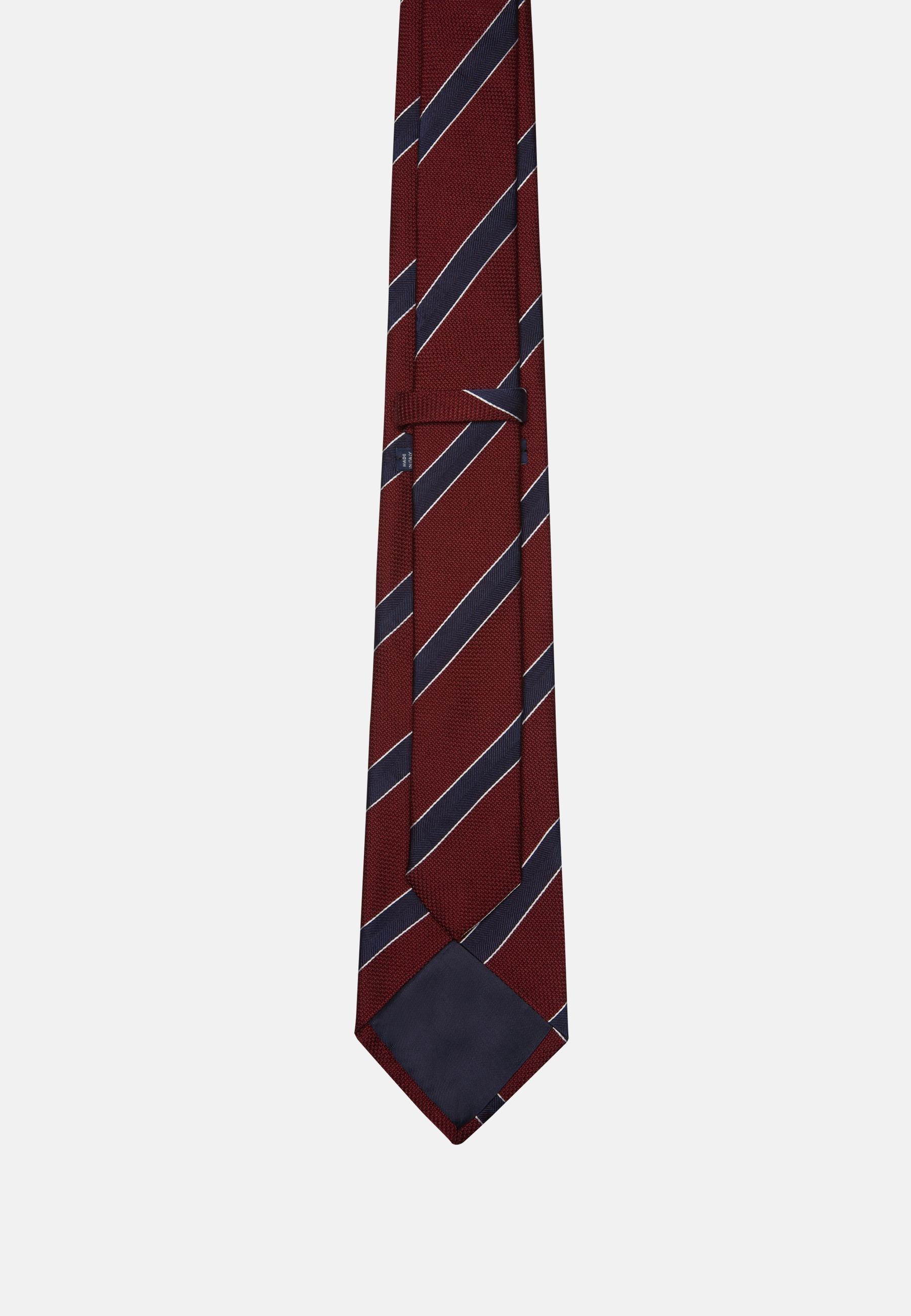 Red Striped Silk Tie, , large image number 1
