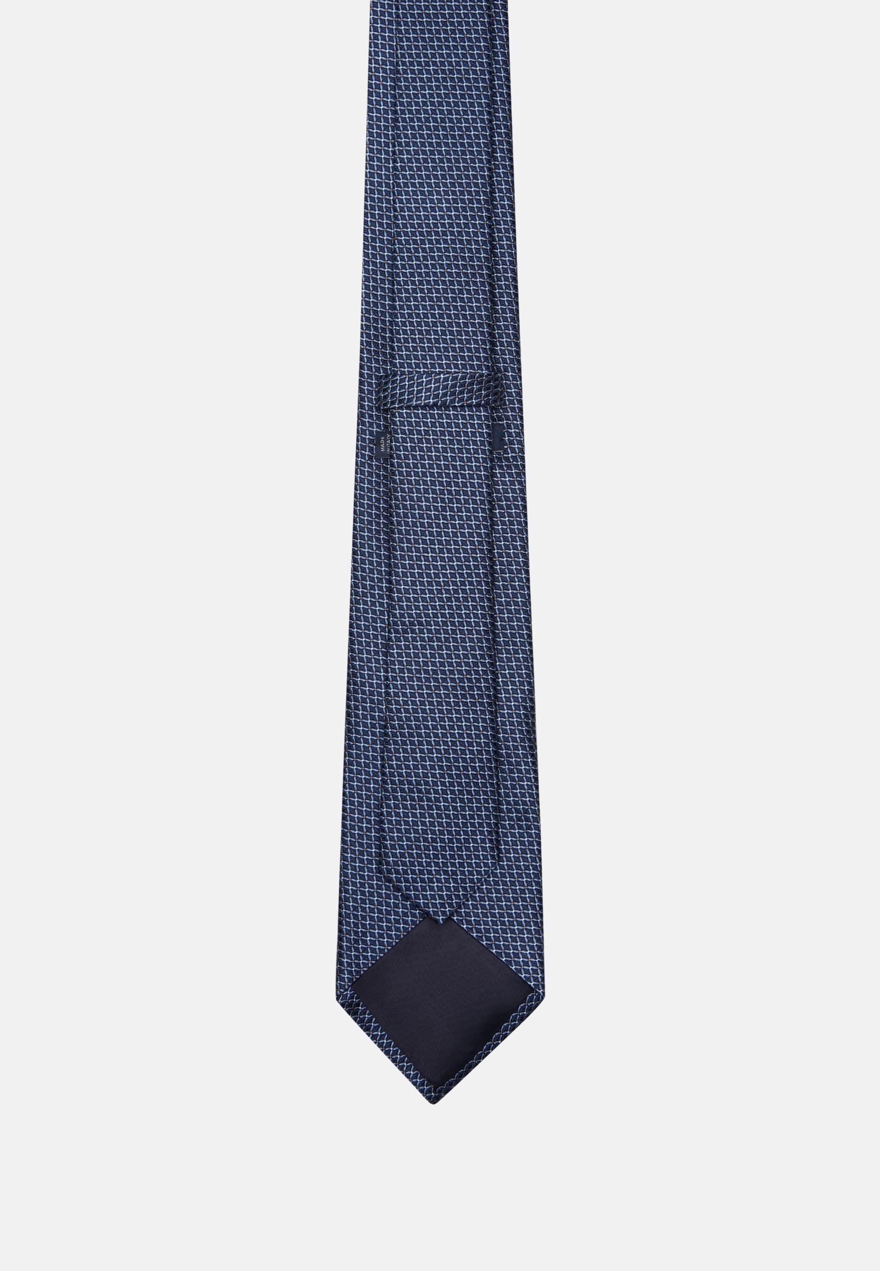 Blue Geometric Silk Tie, , large image number 1