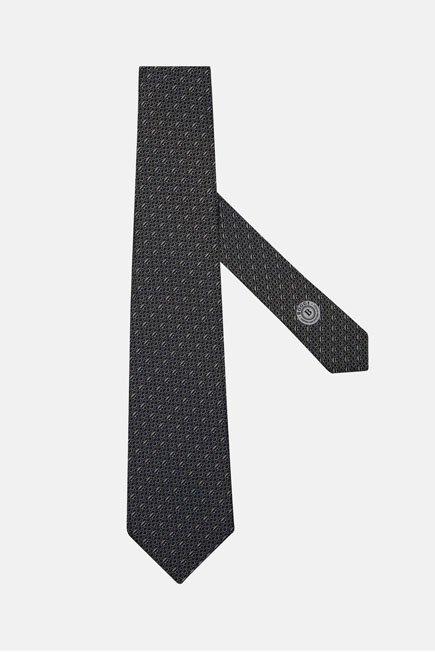 Navy Logo Silk Tie, , large image number 0