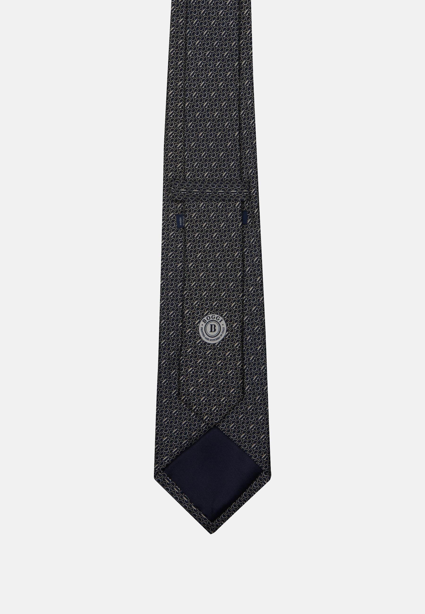 Navy Logo Silk Tie, , large image number 1