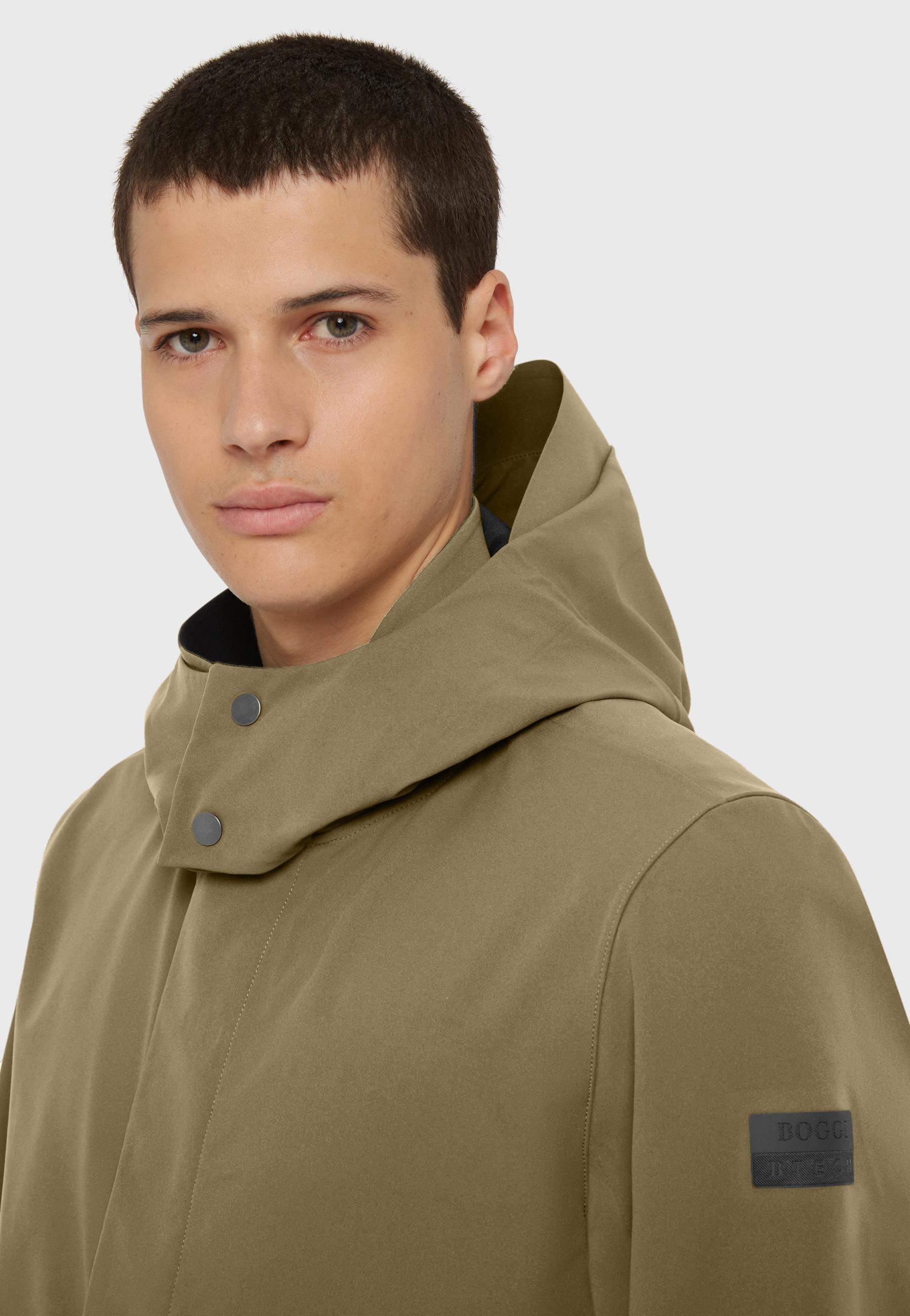 B Tech Recycled Technical Fabric Parka Green, Military Green, large image number 4