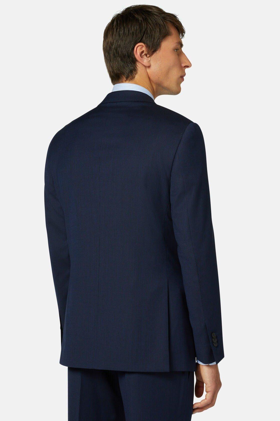 Pinstripe Stretch Wool Suit Blue, Navy blue, large image number 4