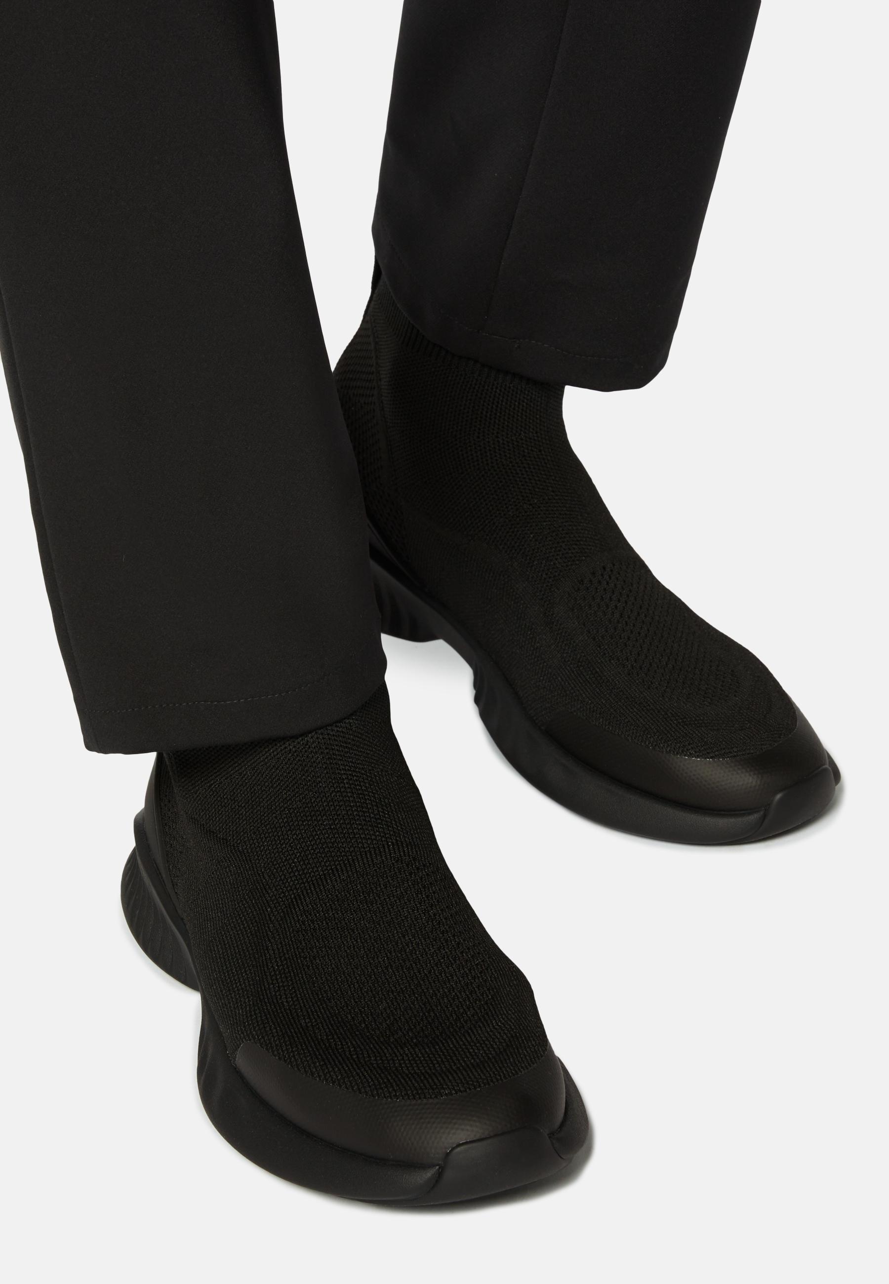 Recycled Yarn Willow Trainers Black, Black, medium