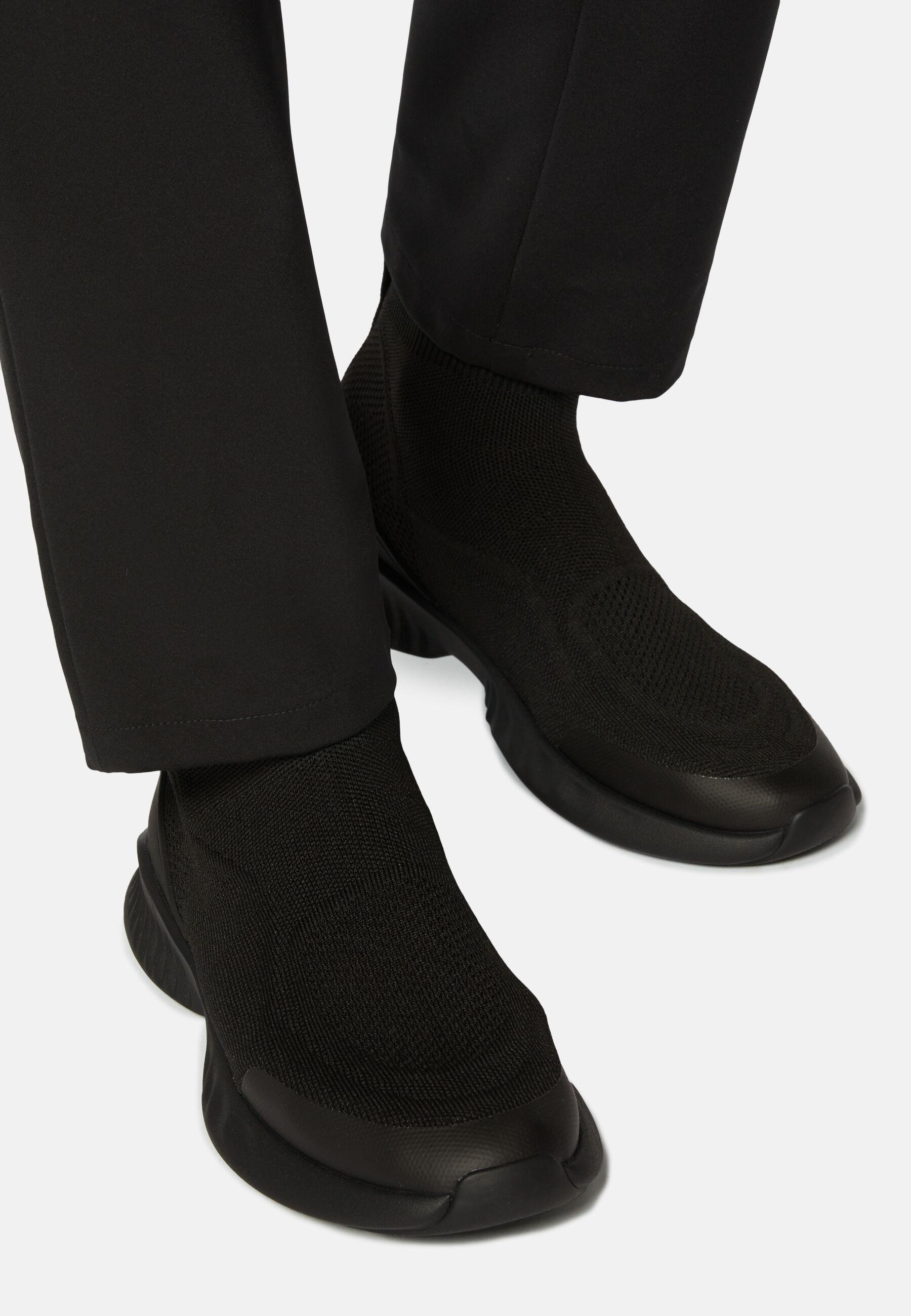 Recycled Yarn Willow Trainers Black, Black, medium