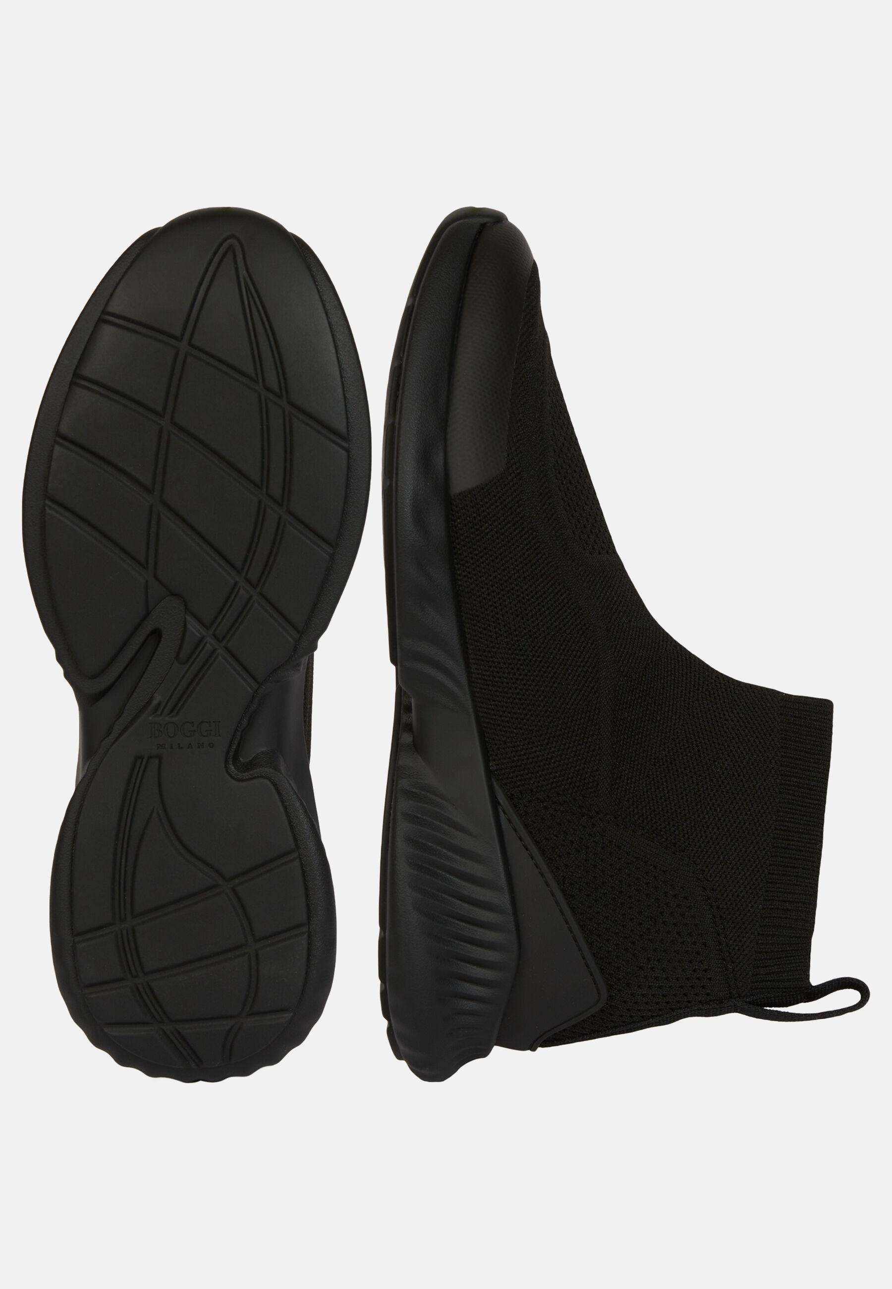 Recycled Yarn Willow Trainers Black, Black, large image number 6