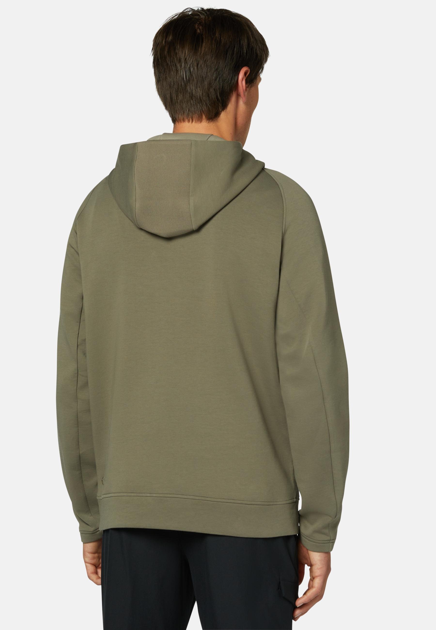 Recycled Scuba Hooded Sweatshirt Green, Military Green, large image number 1