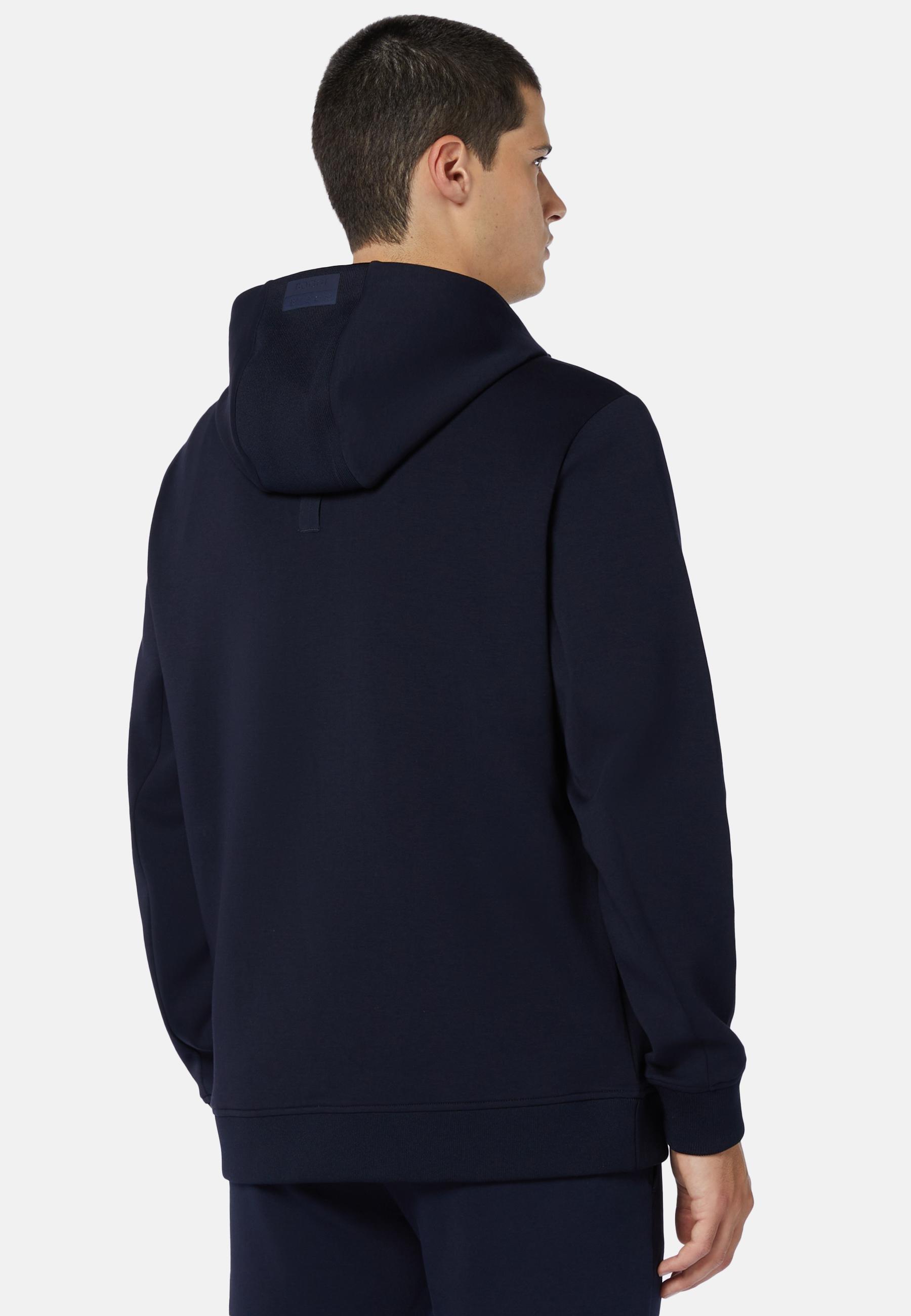 Half Zip Hoodie In Light Recycled Scuba Blue, , large image number 1