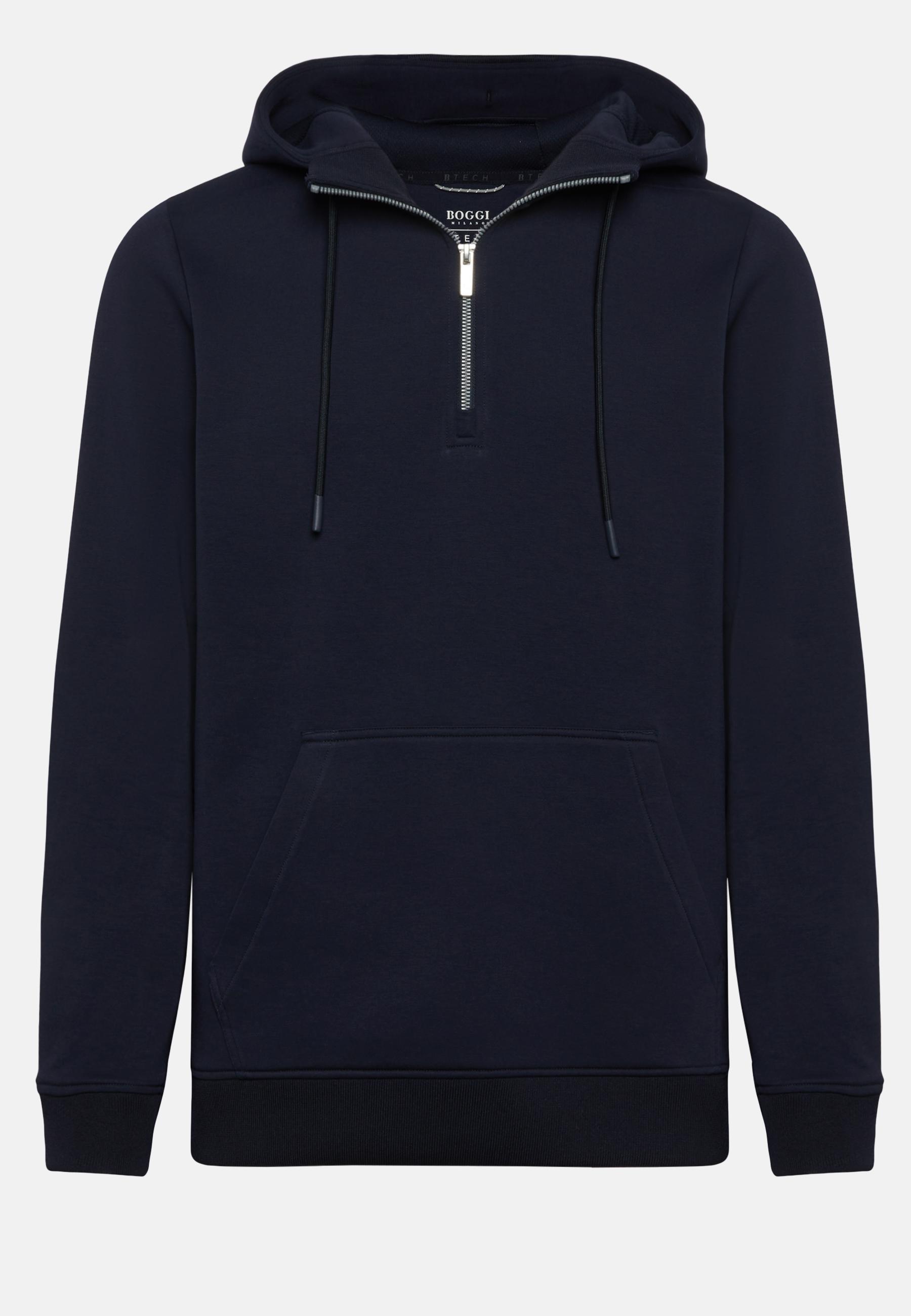 Half Zip Hoodie In Light Recycled Scuba Blue, , large image number 3