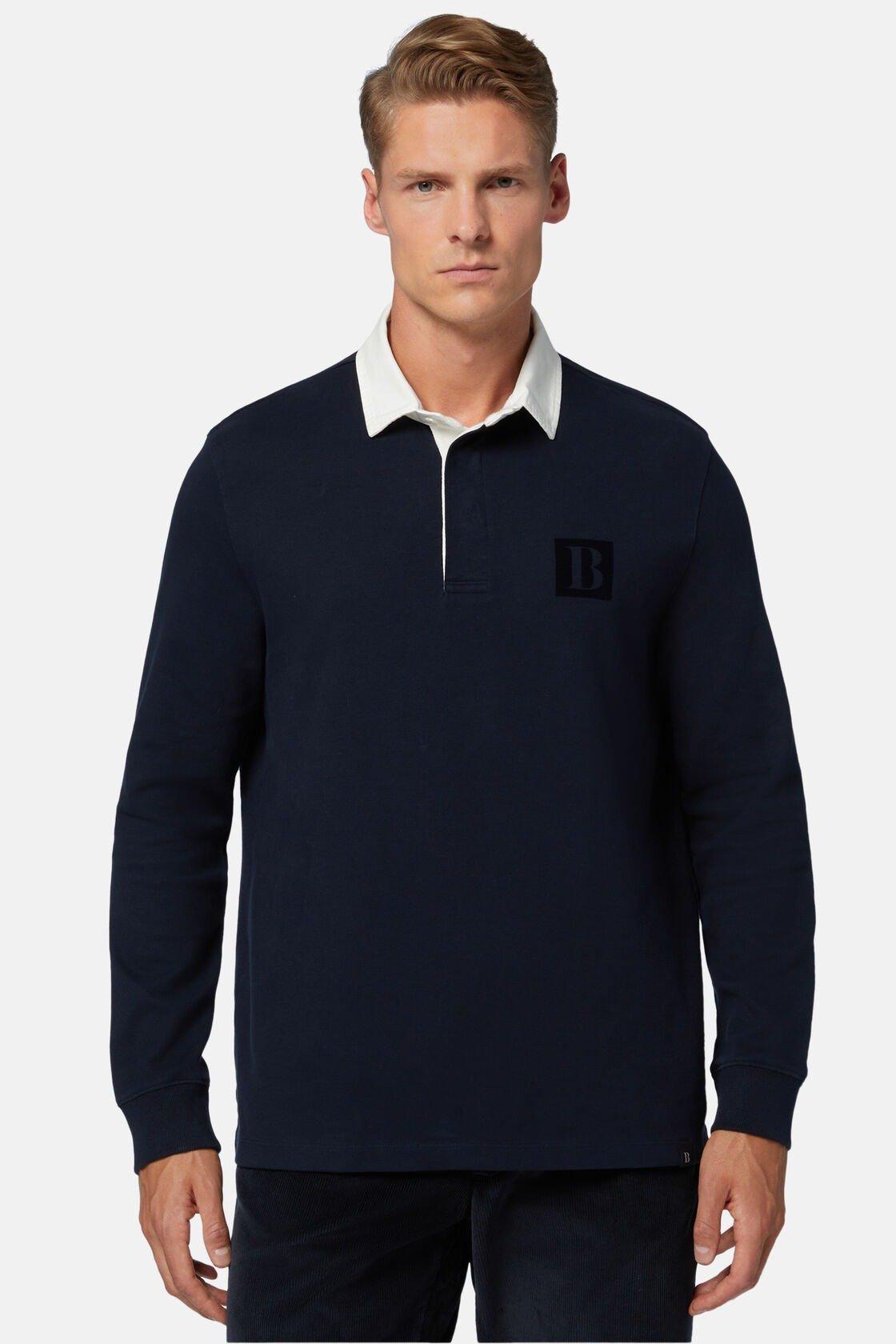 High-Performance Jersey Polo Shirt Blue, Navy blue, large image number 3