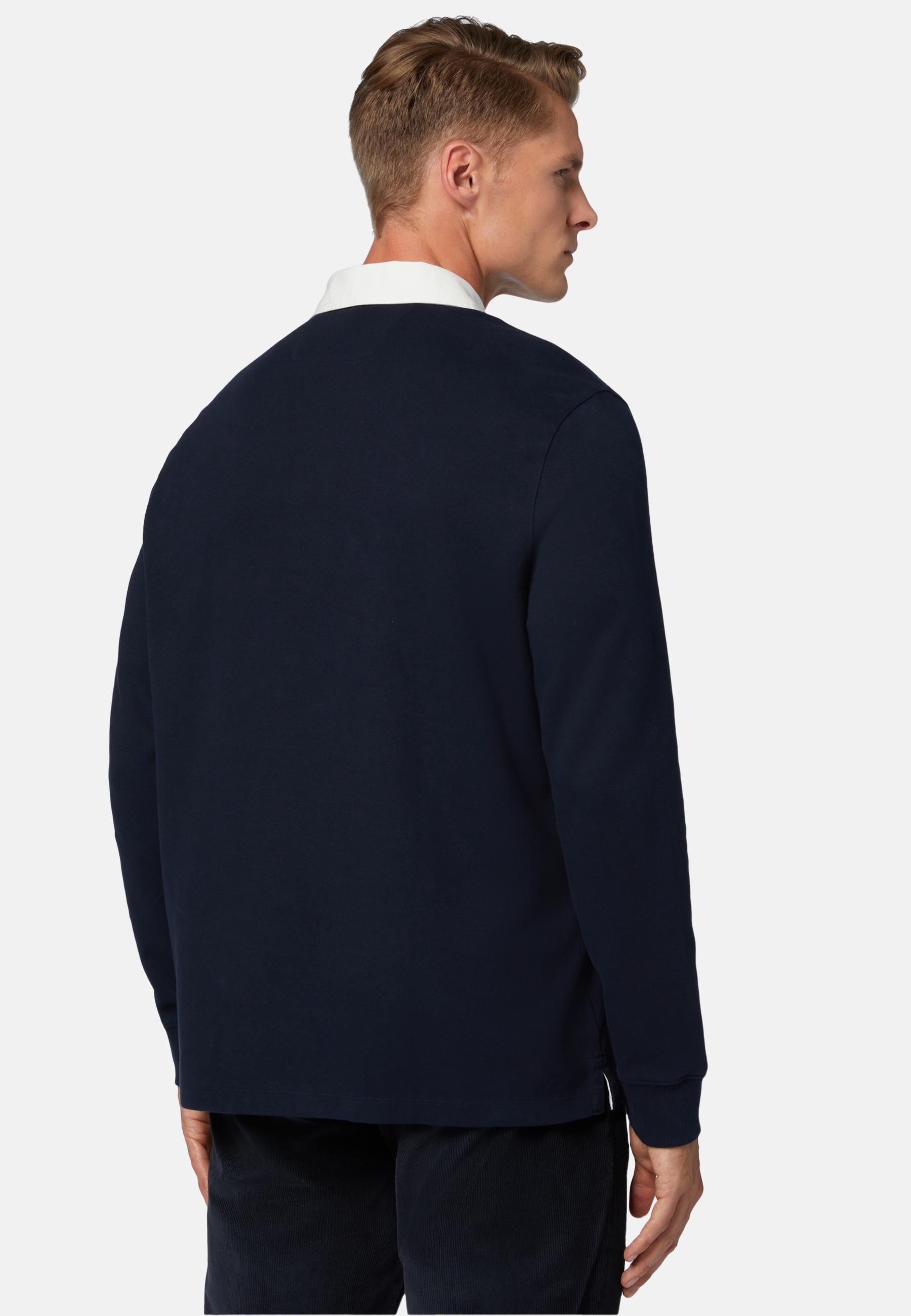 High-Performance Jersey Polo Shirt Blue, Navy blue, large image number 4