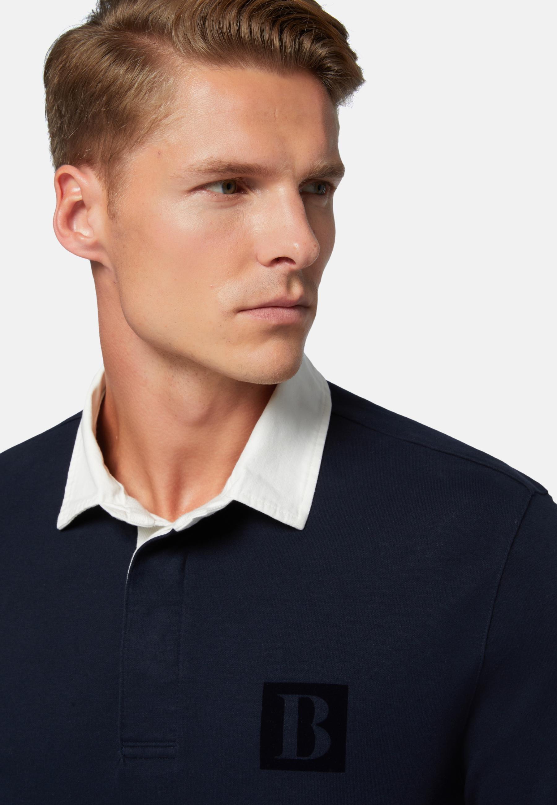 High-Performance Jersey Polo Shirt Blue, Navy blue, large image number 7