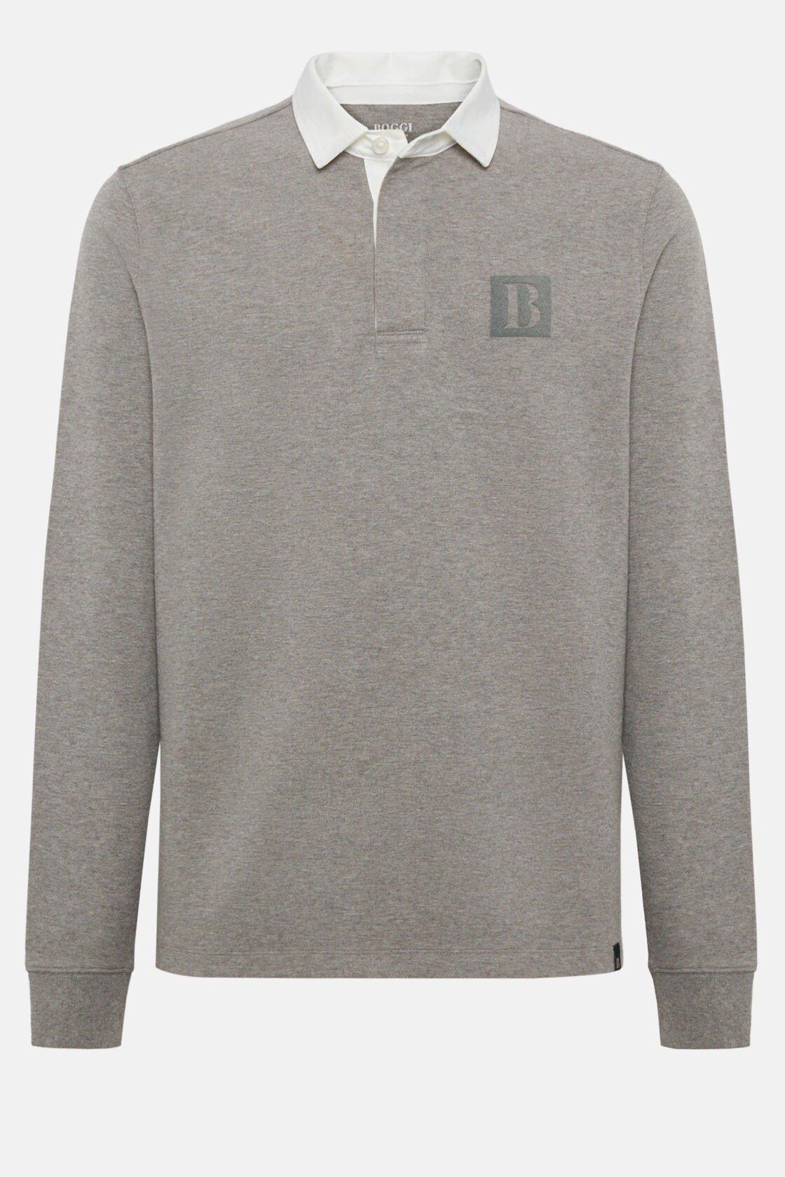 High-Performance Jersey Polo Shirt Grey, , large image number 4