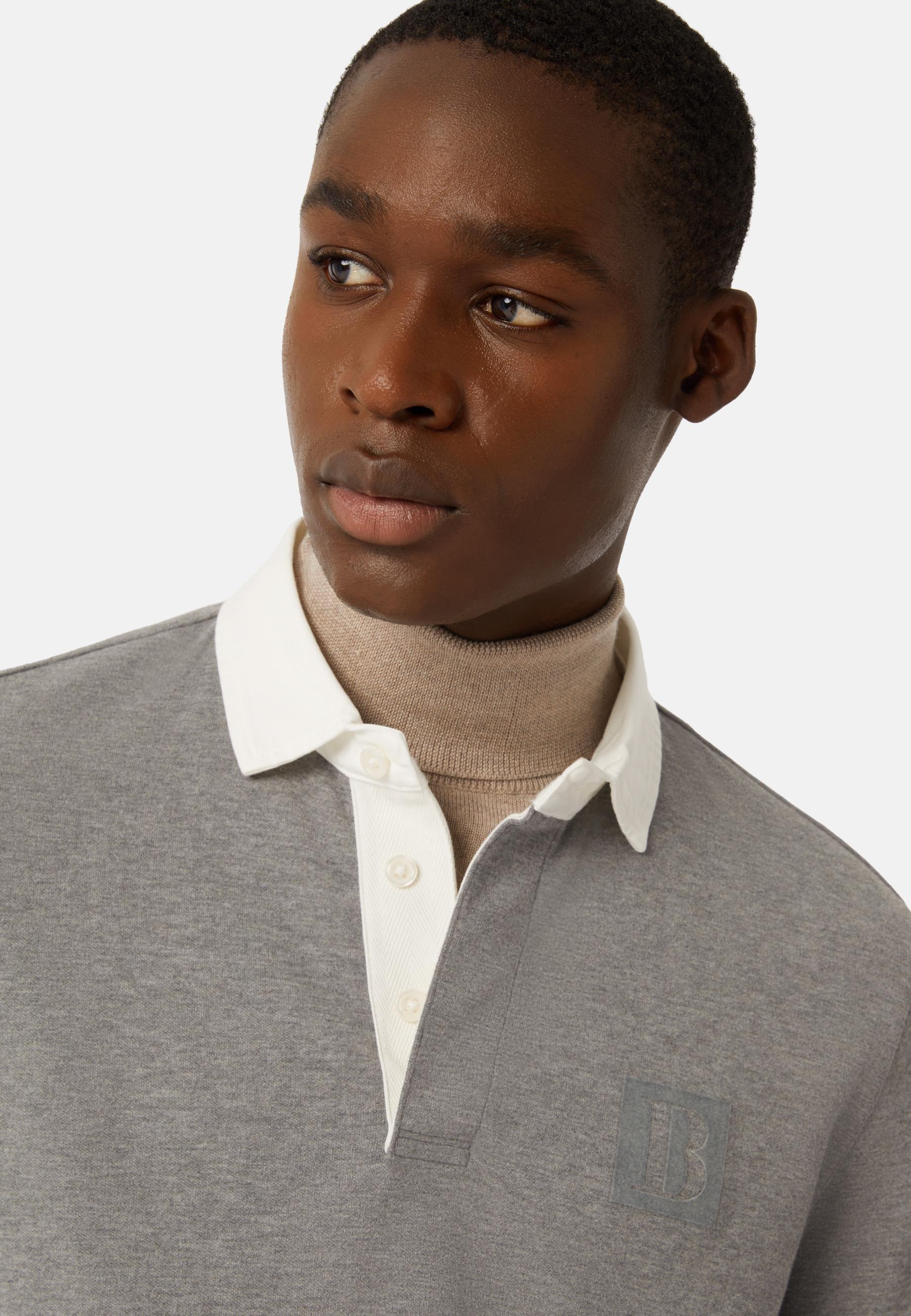 High-Performance Jersey Polo Shirt Grey, Dark Grey, large image number 7