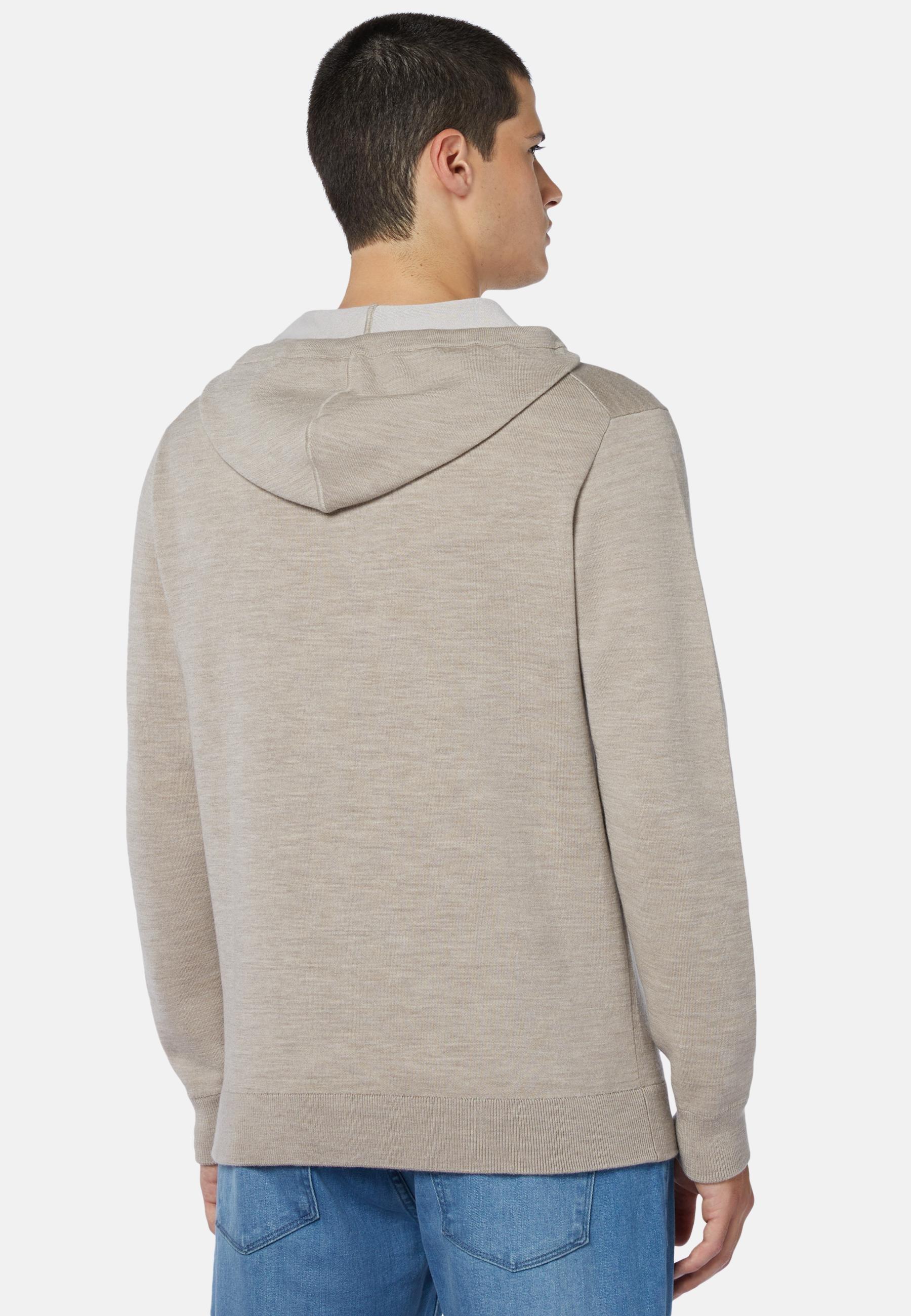 Double Hooded Jumper Beige, Sand, medium