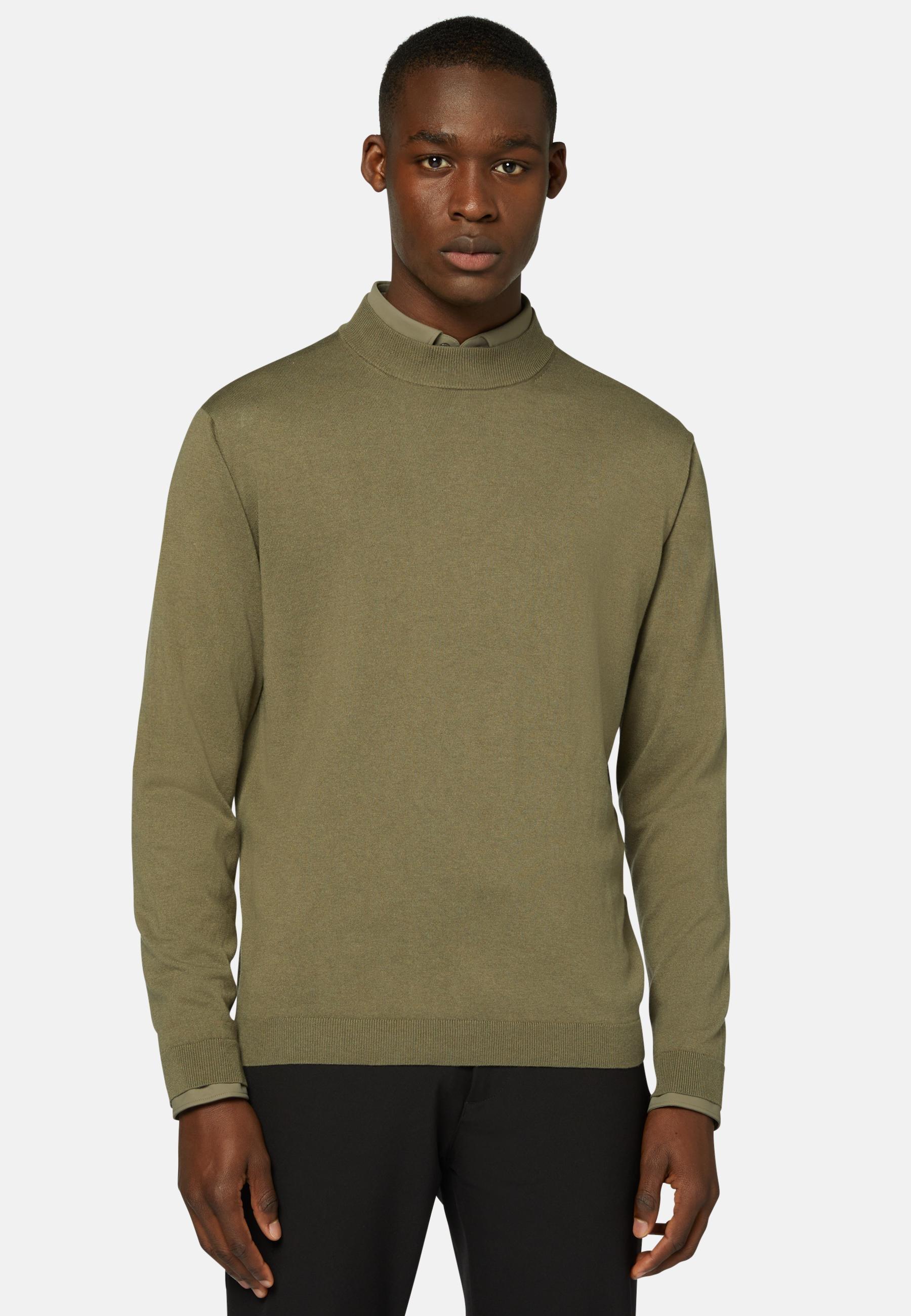 Mock Turtleneck Jumper Green, Military Green, medium