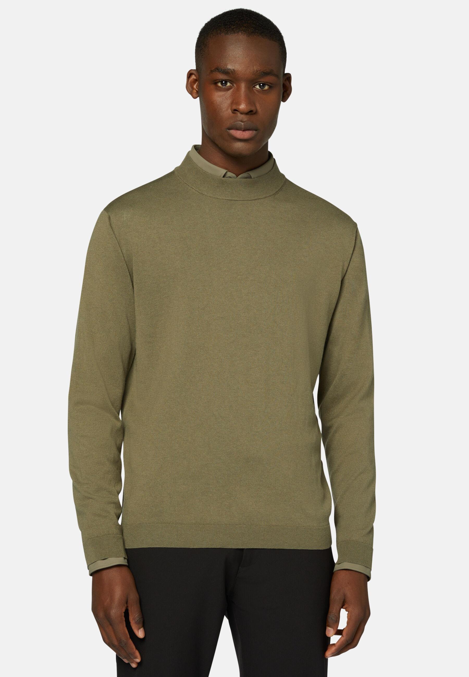 Mock Turtleneck Jumper Green, Military Green, medium