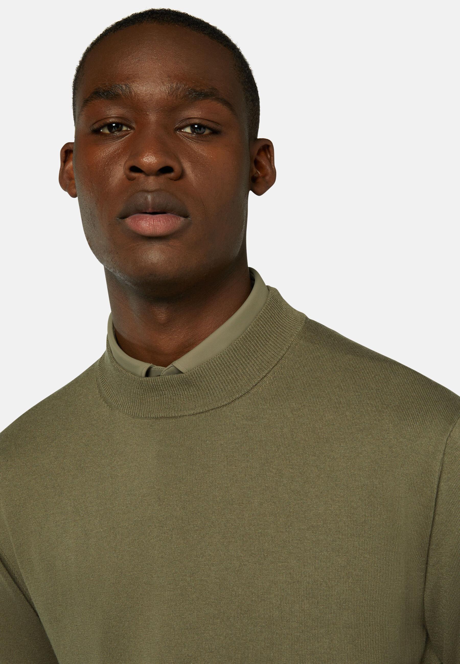 Mock Turtleneck Jumper Green, Military Green, large image number 5