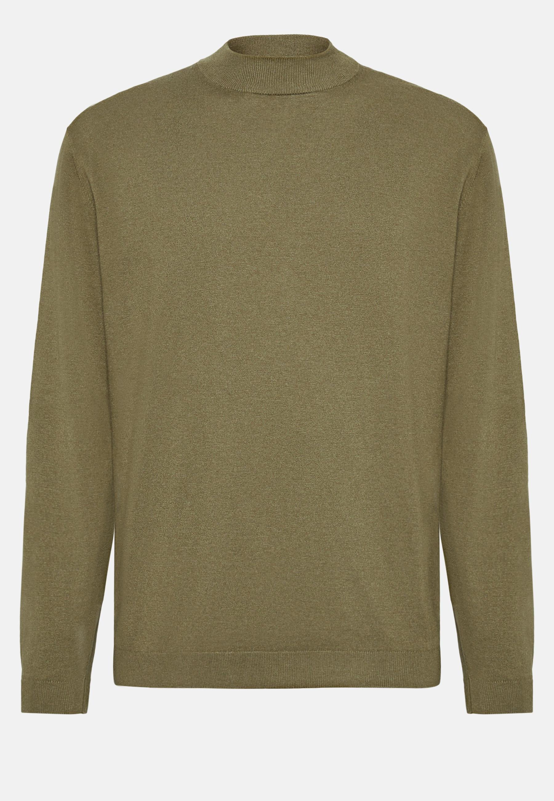Mock Turtleneck Jumper Green, Military Green, large image number 6