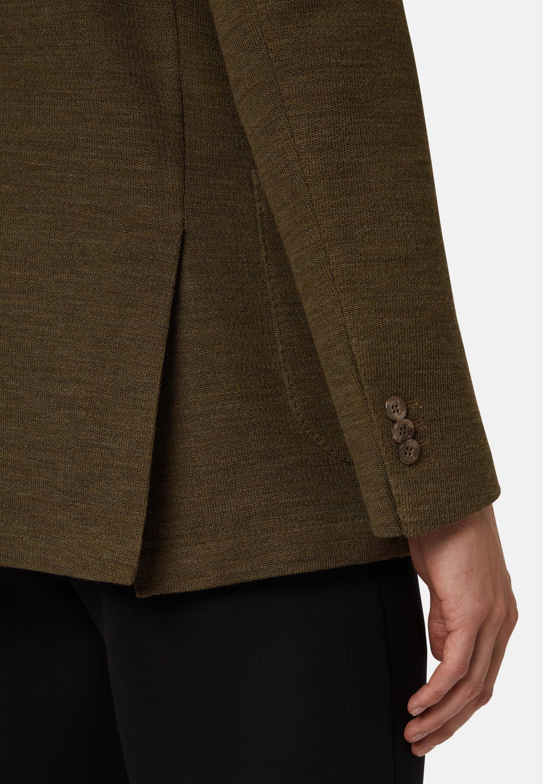 Textured Wool Jersey Jacket Green, Military Green, large image number 5