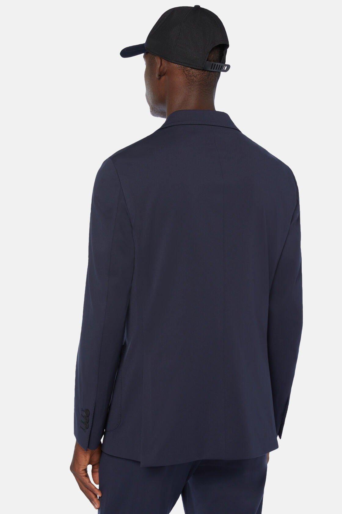 Double-Breasted Jacket In B Tech Nylon Navy, Navy blue, large image number 4