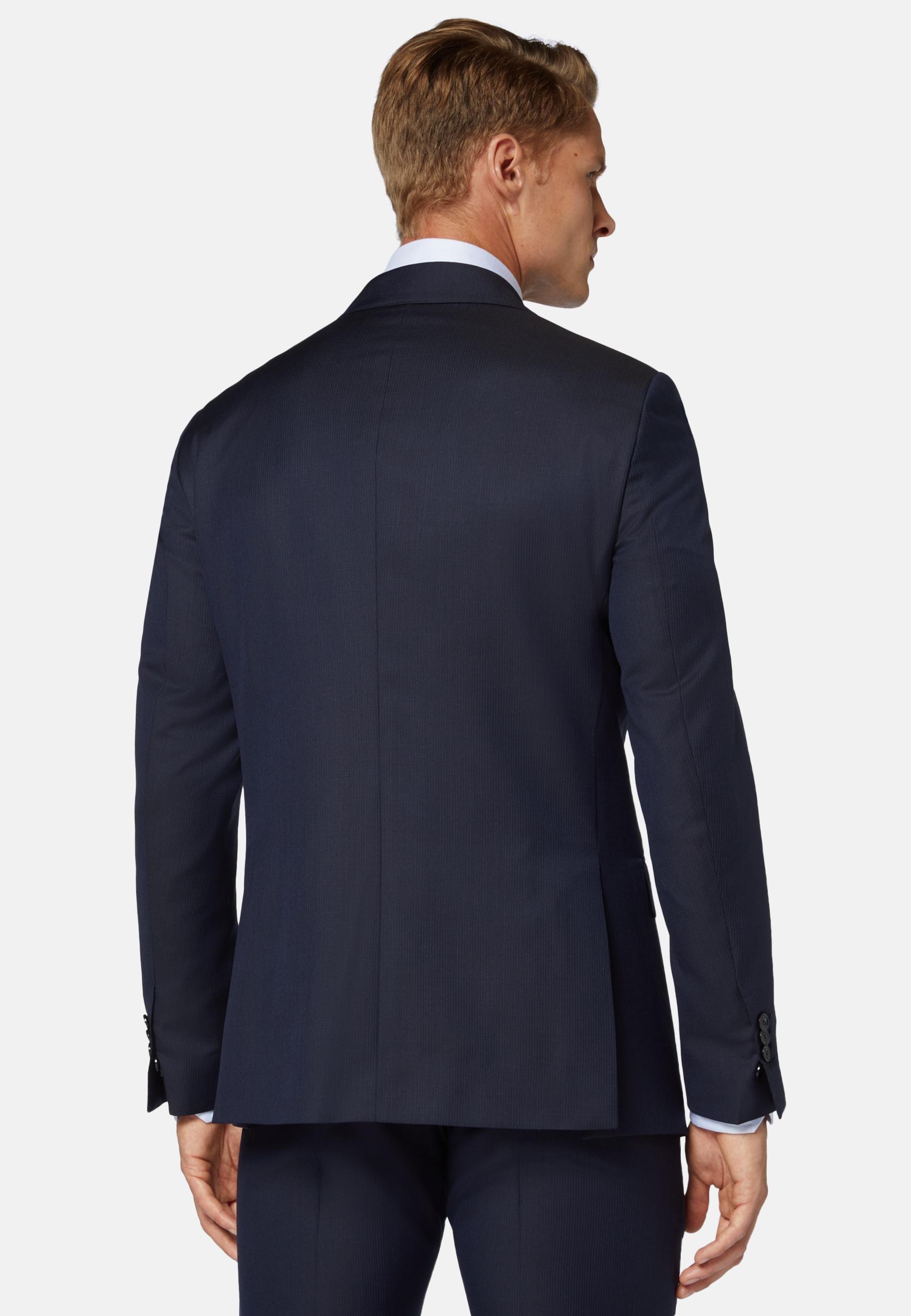 Pinstripe Wool Suit Navy, , large image number 3