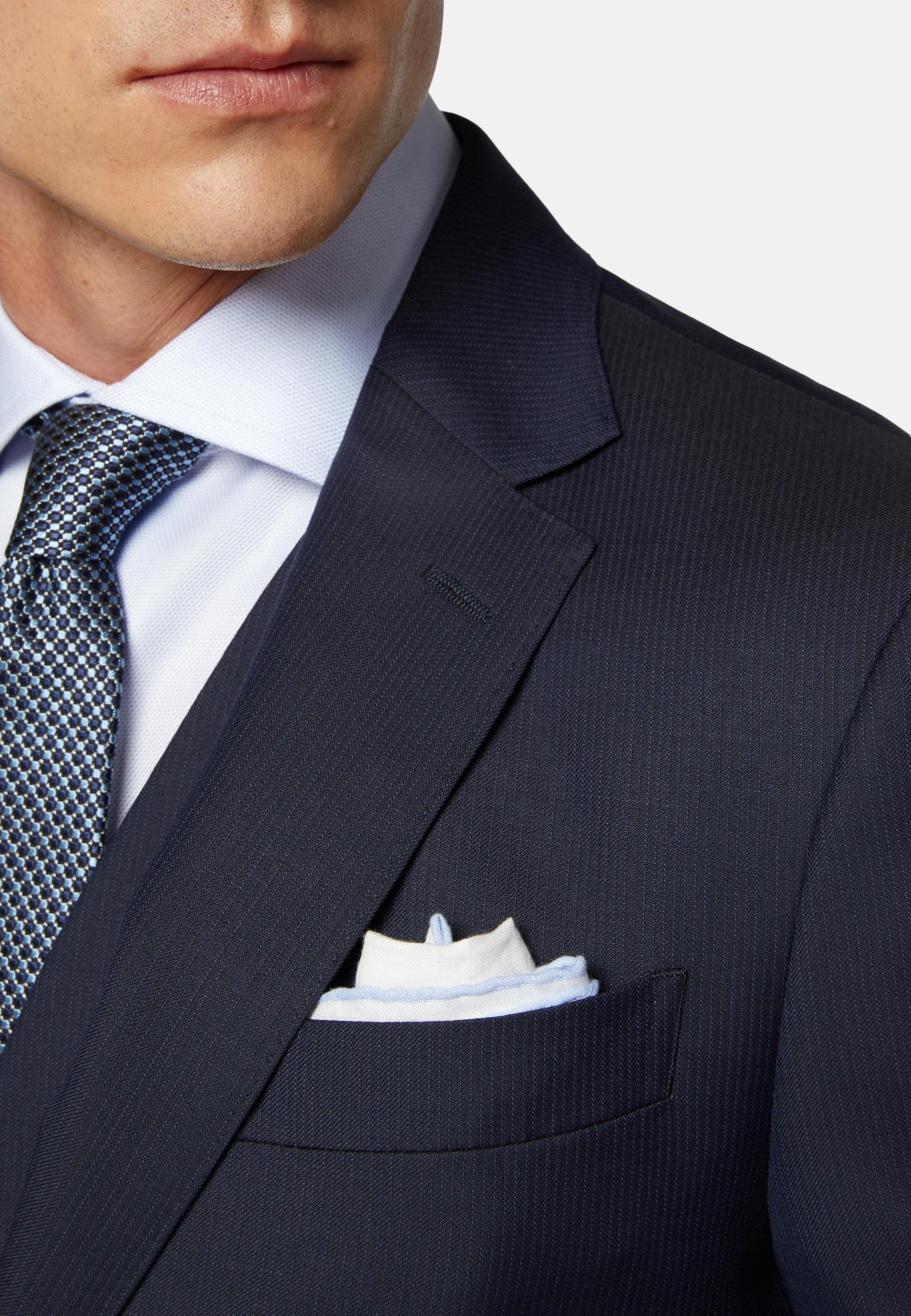 Pinstripe Wool Suit Navy, , large image number 5