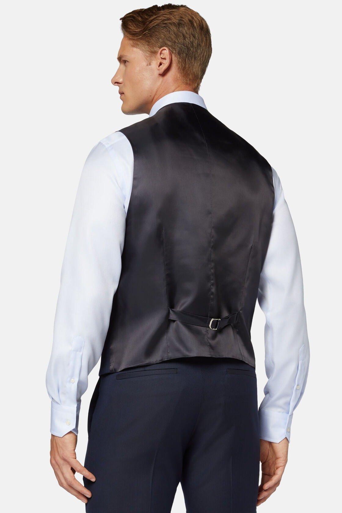 Pinstripe Wool Waistcoat Blue, , large image number 4