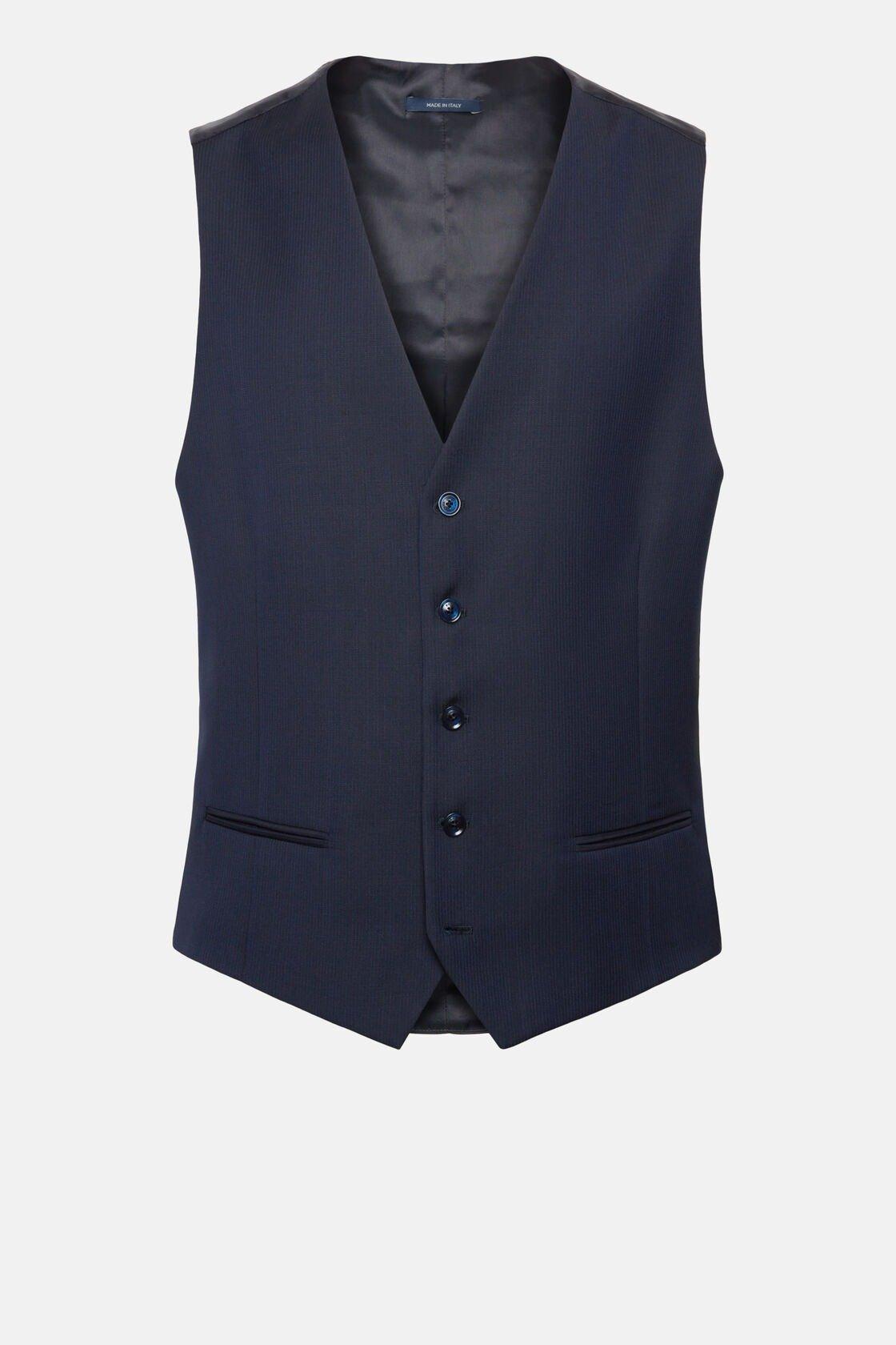 Pinstripe Wool Waistcoat Blue, , large image number 6