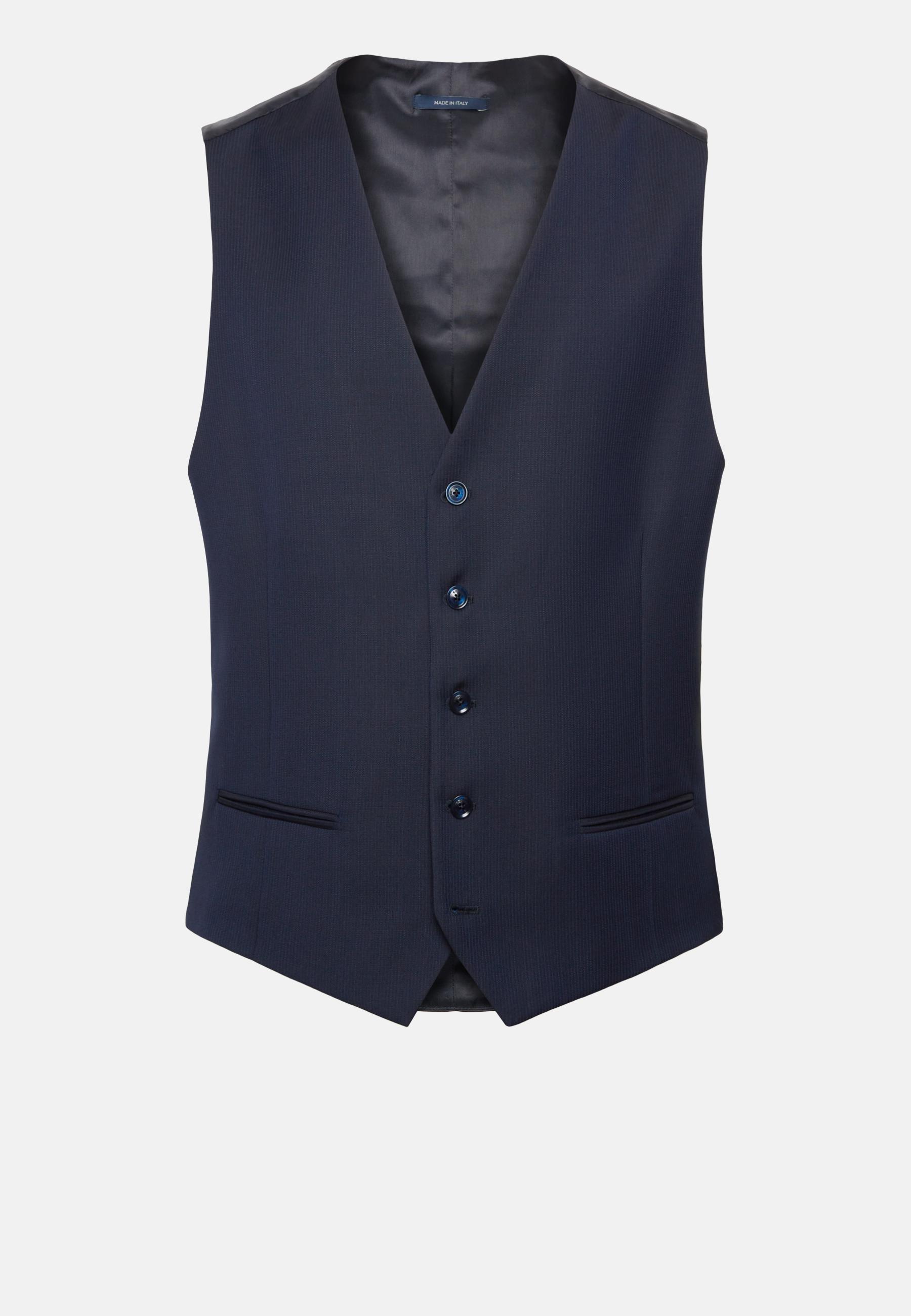 Pinstripe Wool Waistcoat Blue, Navy blue, large image number 7