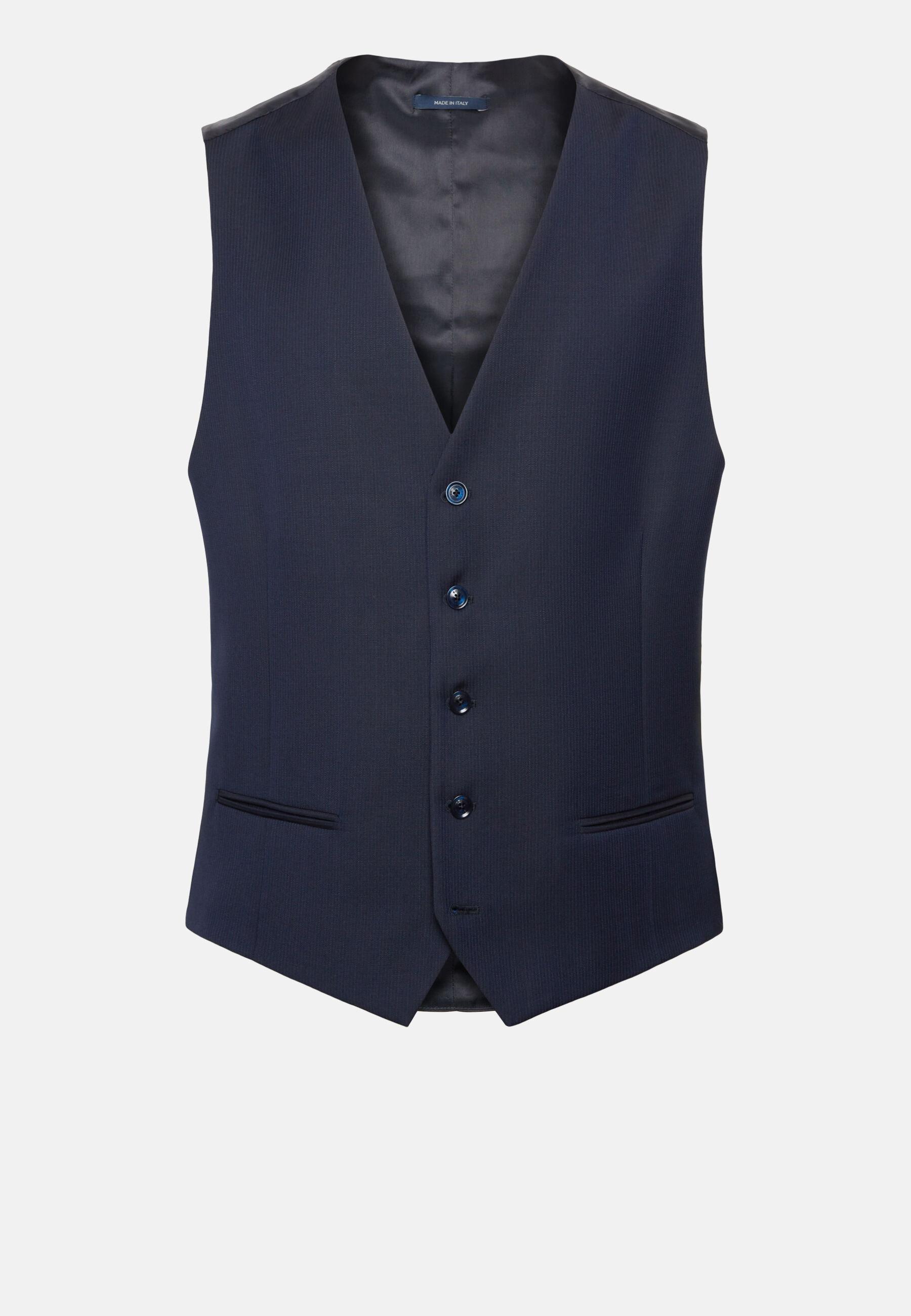 Pinstripe Wool Waistcoat Blue, Navy blue, large image number 8