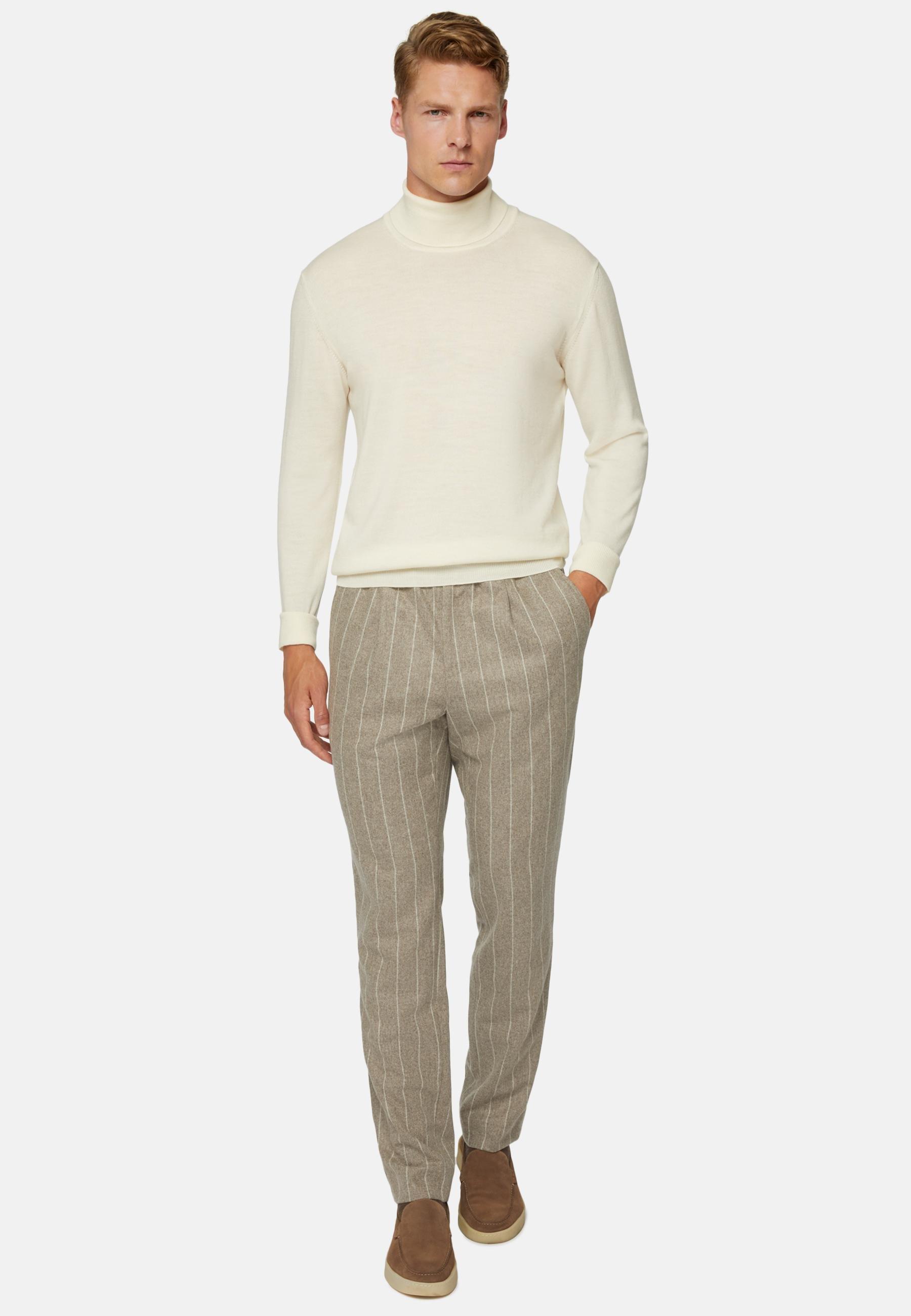 City Trousers In Flannel Beige, Beige, medium