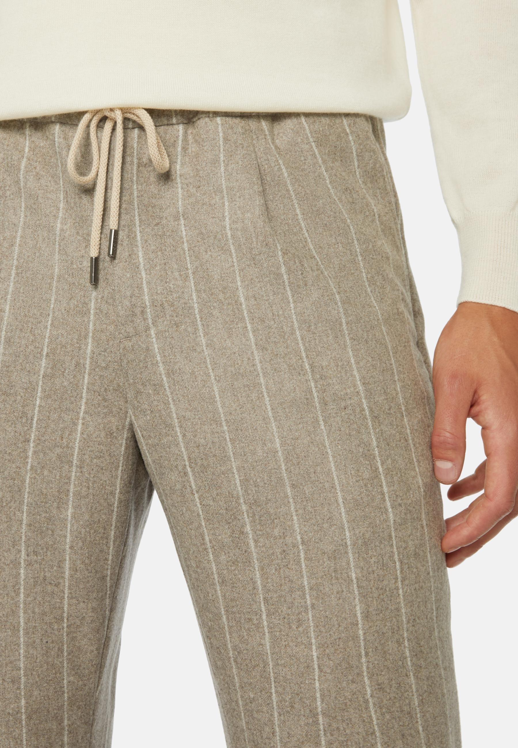 City Trousers In Flannel Beige, Beige, large image number 3