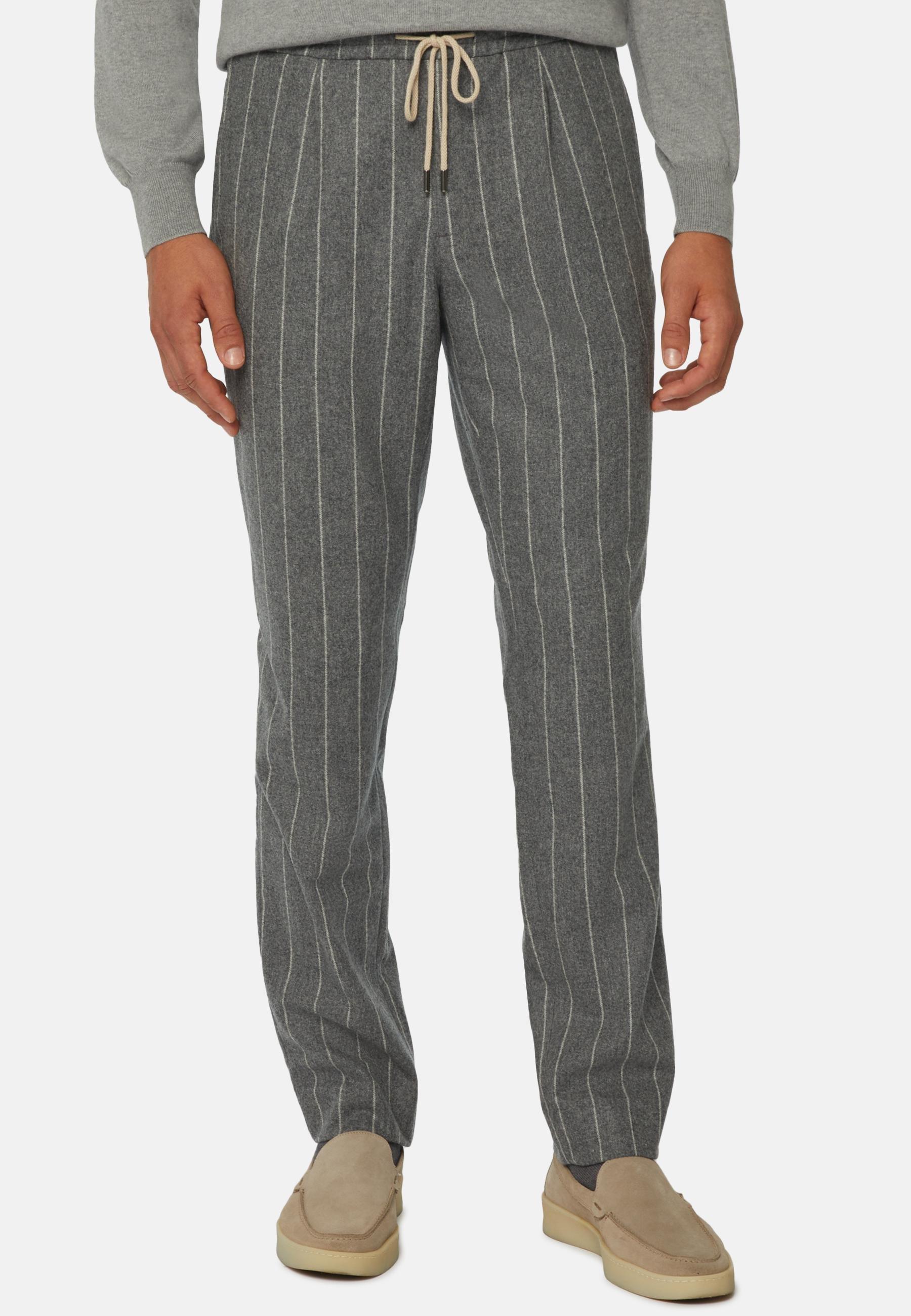 City Trousers In Flannel Grey, Grey, medium
