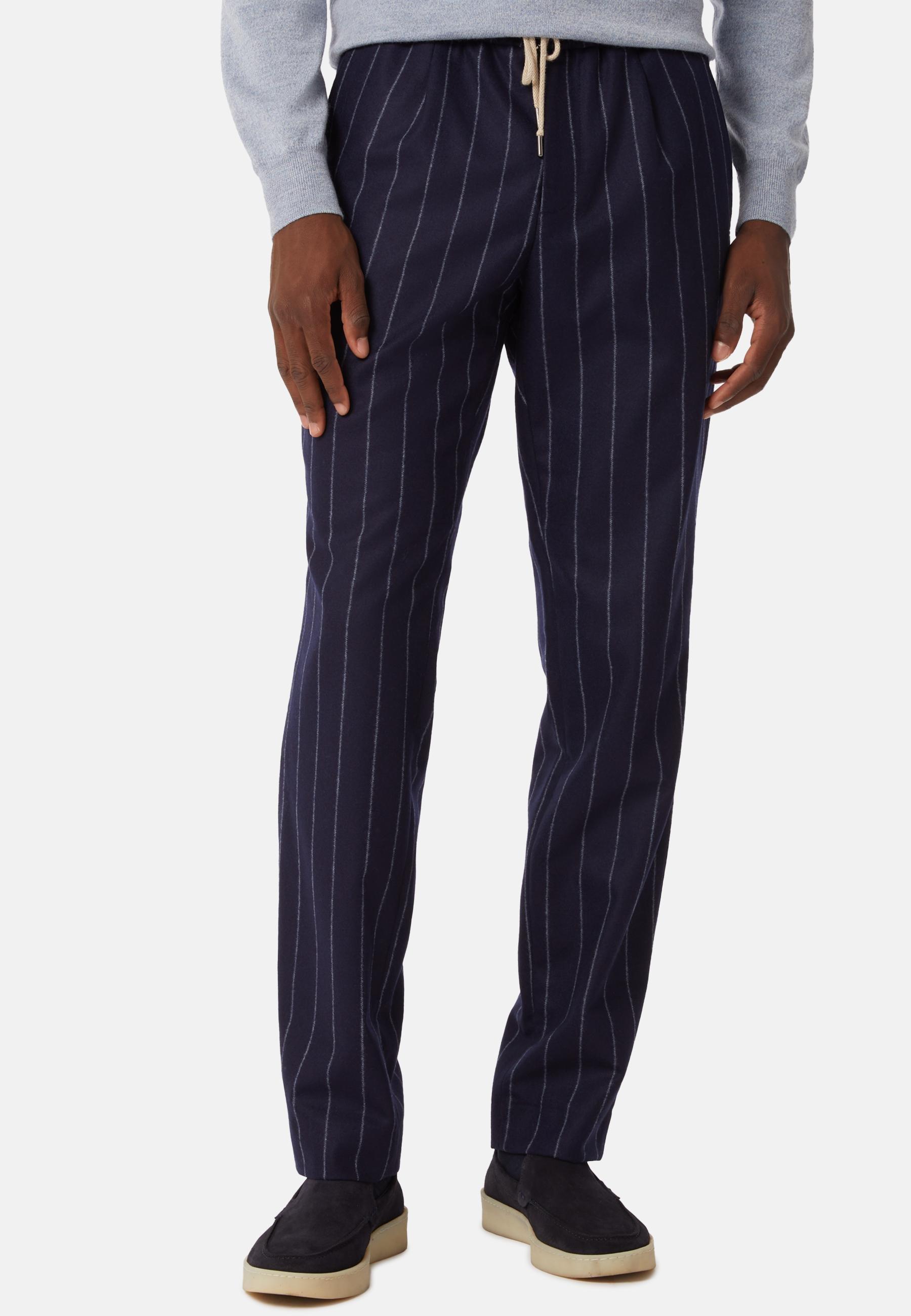 City Trousers In Flannel Navy, , large image number 0