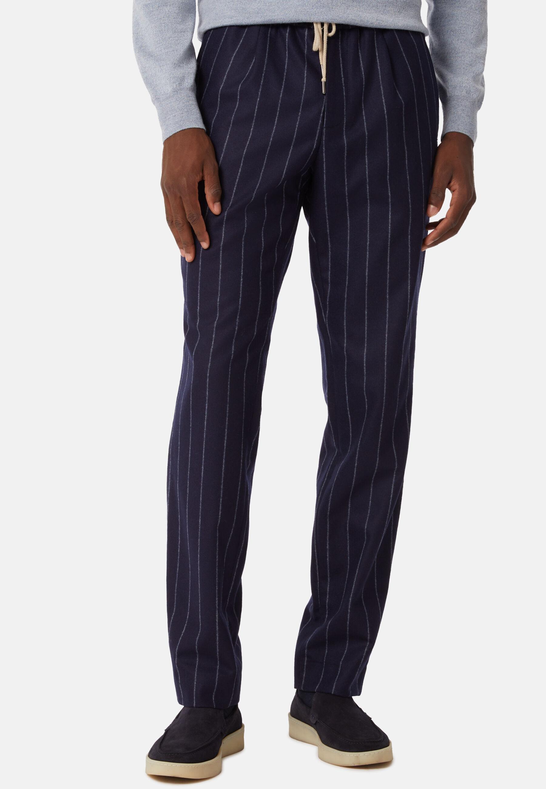 City Trousers In Flannel Navy, Navy blue, medium