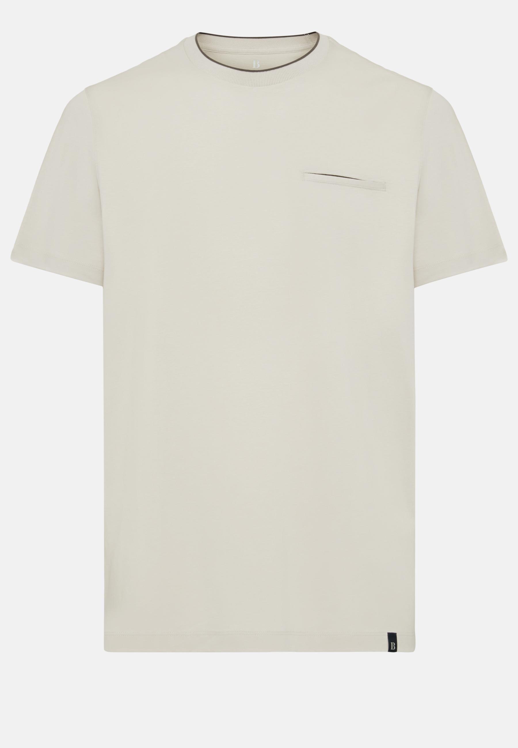 Cotton And Tencel Jersey T-Shirt Grey, Light grey, large image number 4