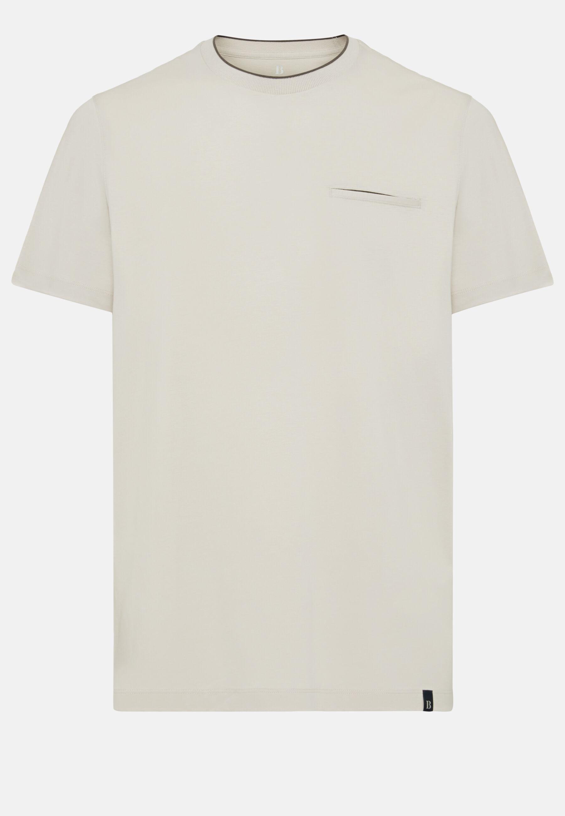 Cotton And Tencel Jersey T-Shirt Grey, Light grey, large image number 5