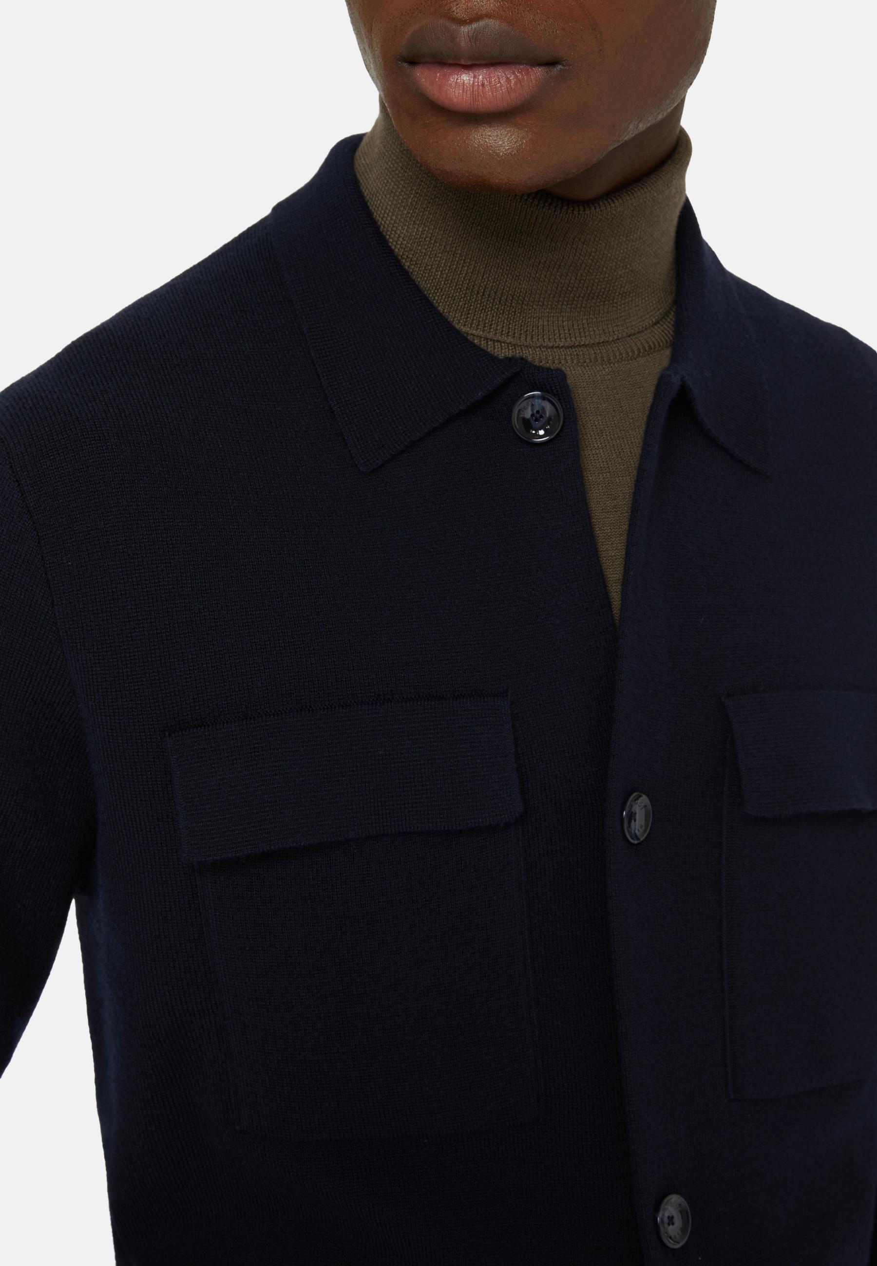 Boggi Milano - Navy Merino Wool Over Shirt