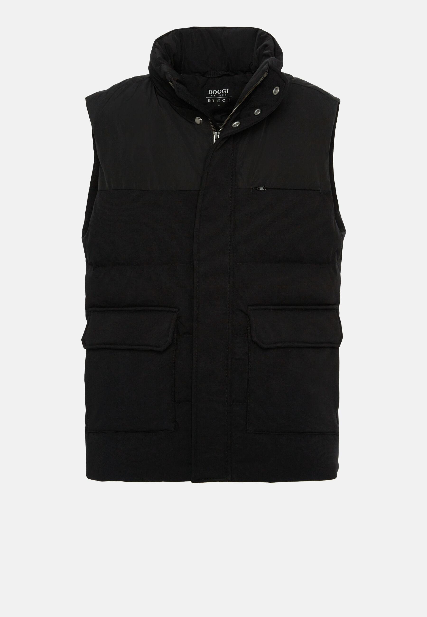 Down-Filled Nylon Hooded Waistcoat Black, Black, large image number 7