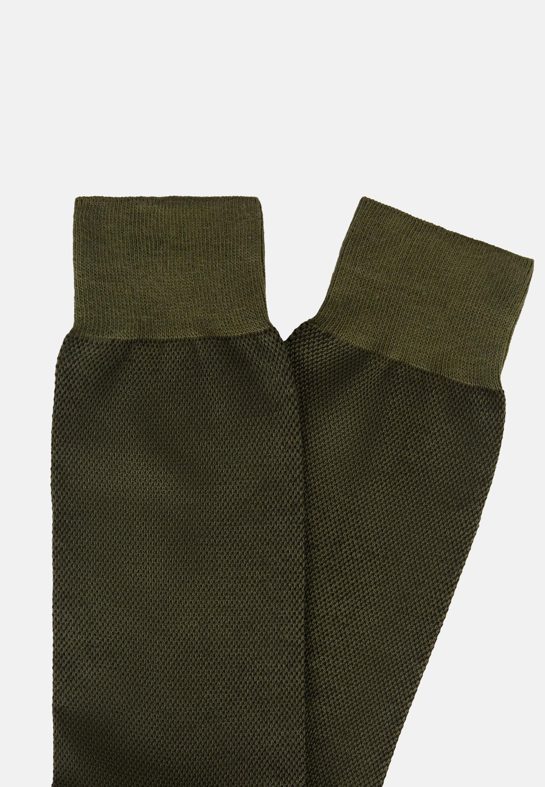 Organic Cotton Oxford Socks Green, Military Green, medium