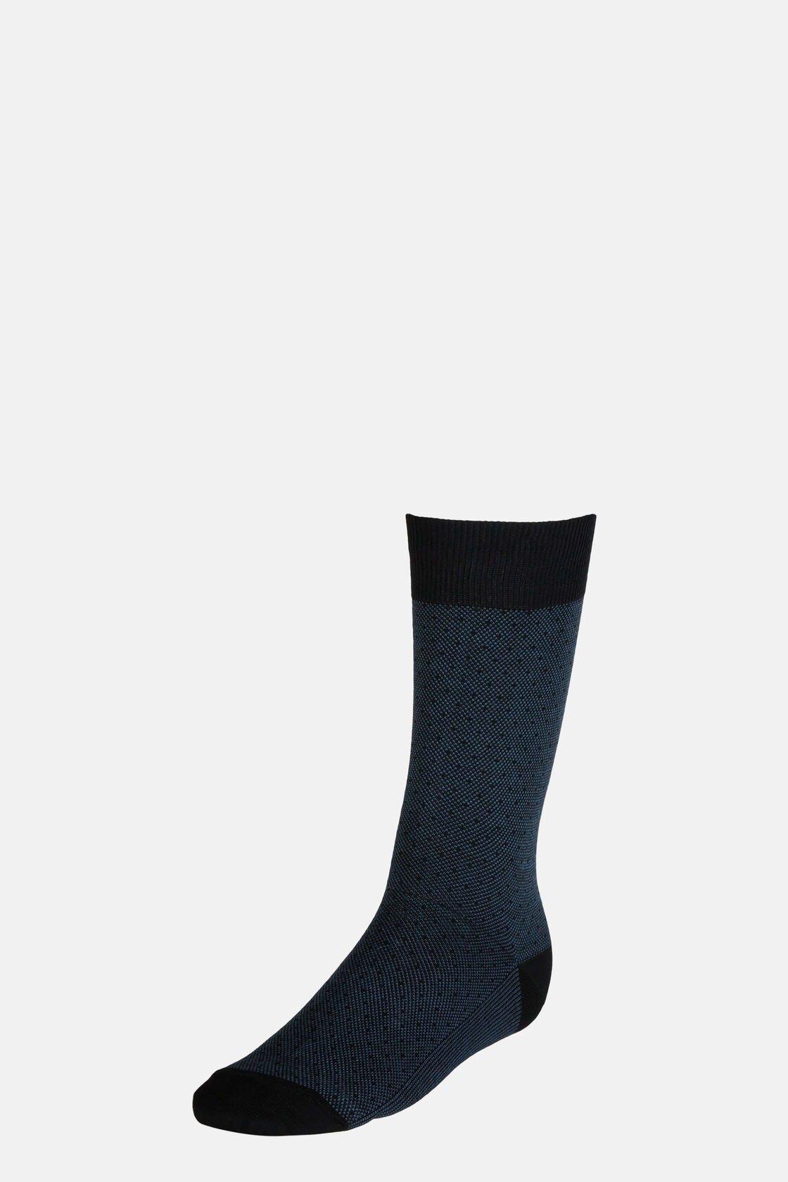 Blue Pinpoint Socks in Organic Cotton, , large image number 0