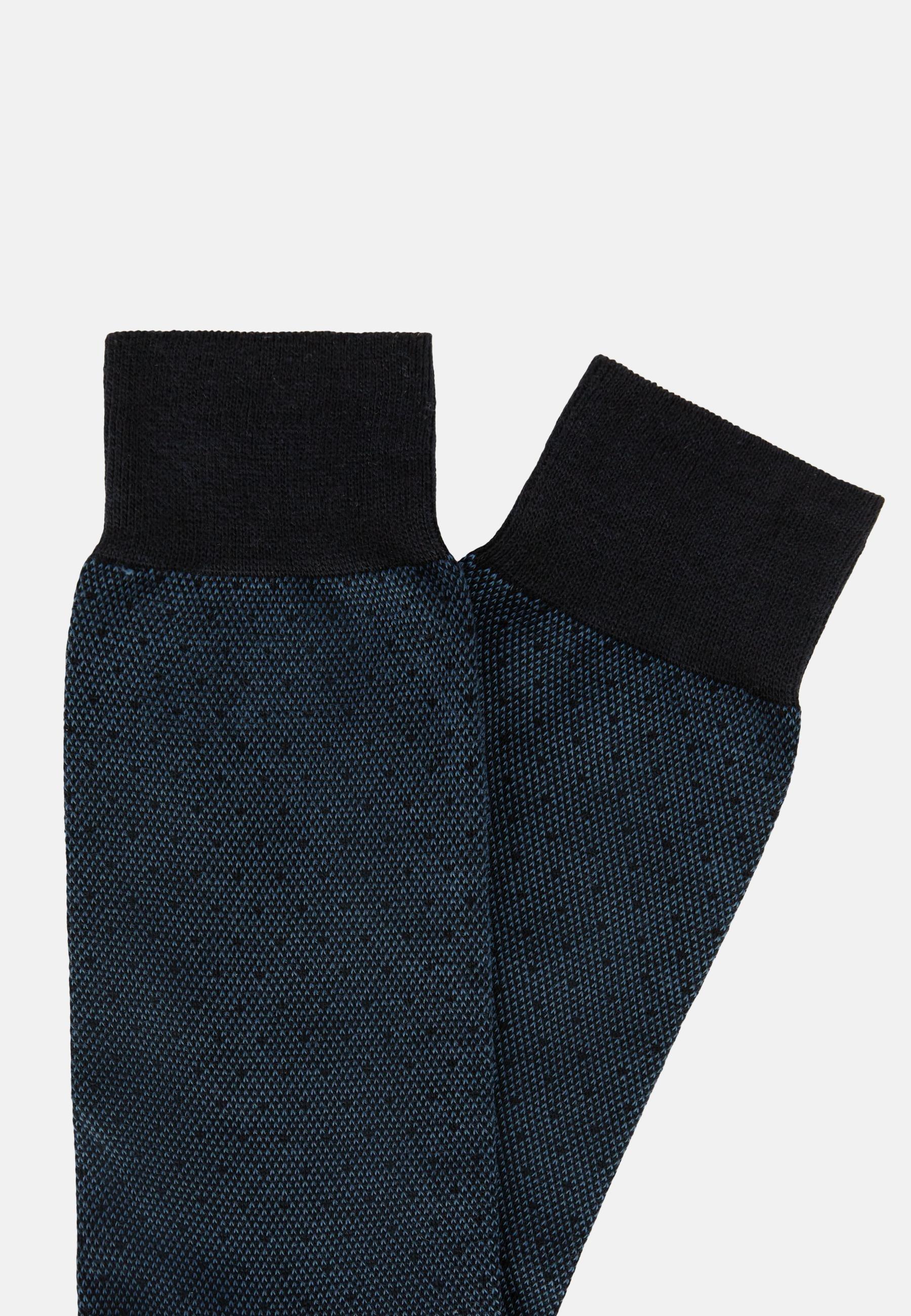 Blue Pinpoint Socks in Organic Cotton, , large image number 1