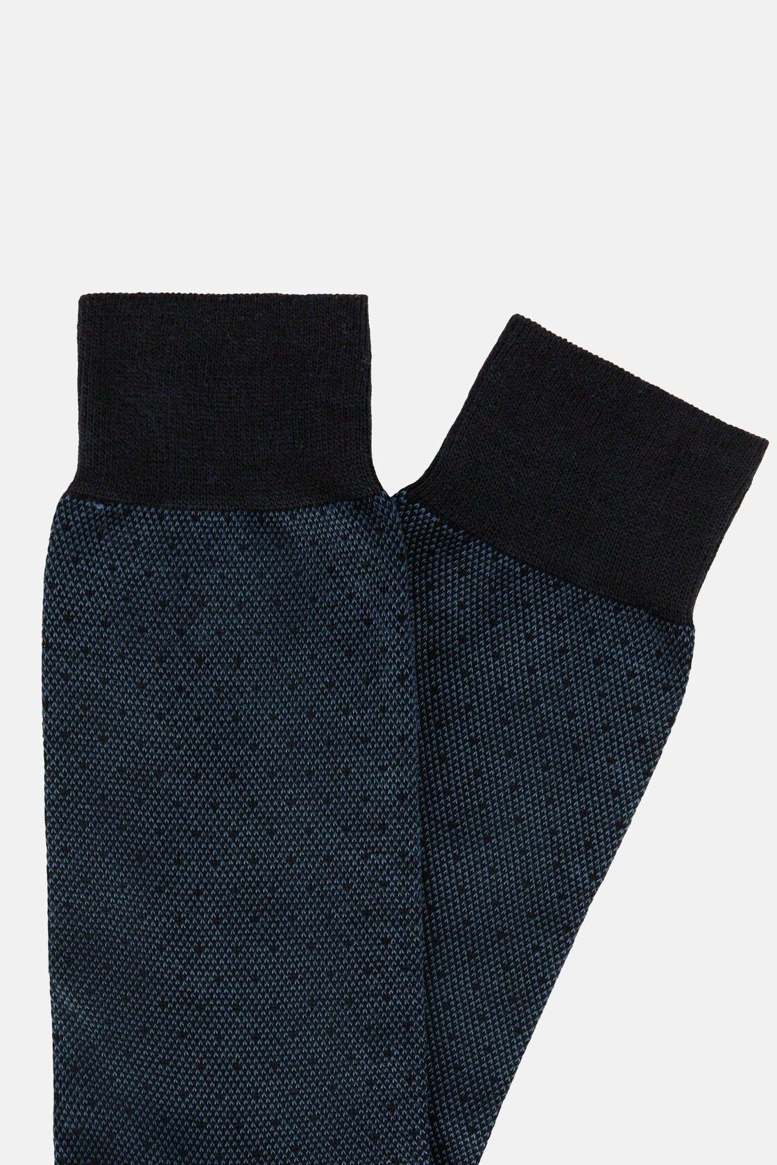 Blue Pinpoint Socks in Organic Cotton, , large image number 2