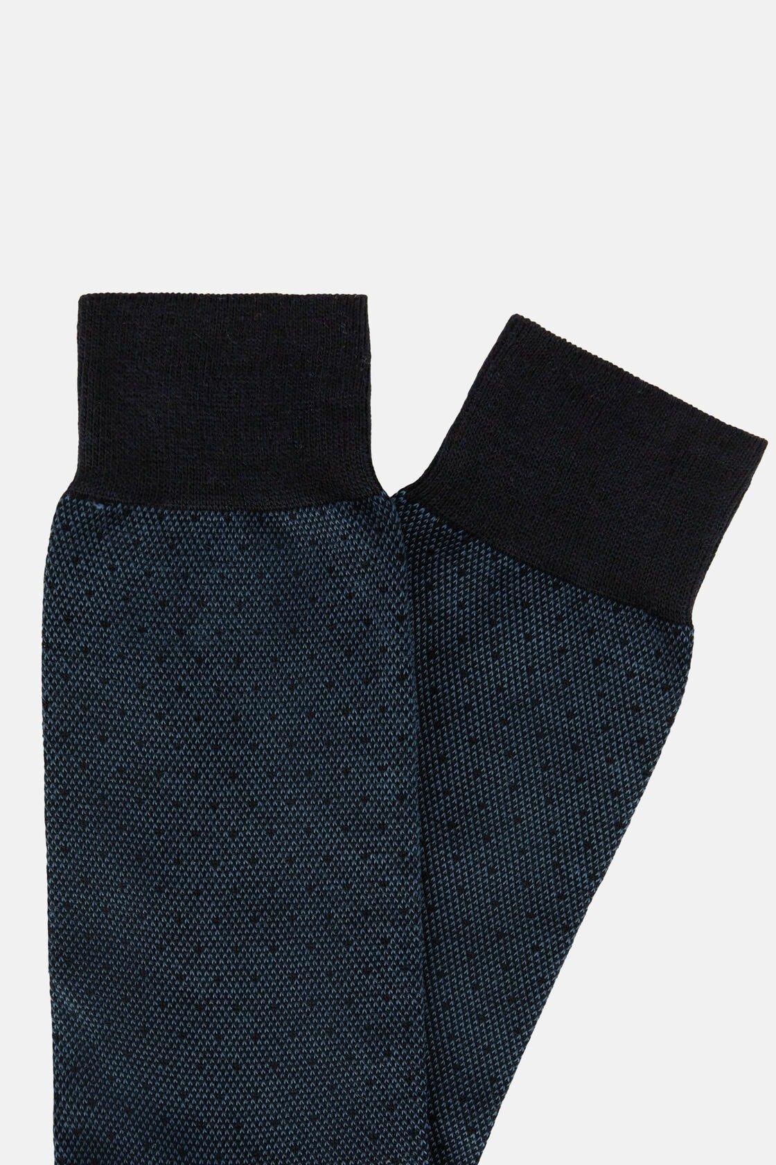 Boggi Milano - Blue Pinpoint Socks in Organic Cotton