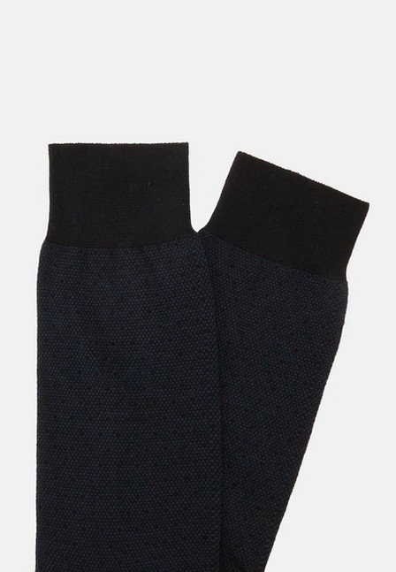 Boggi Milano - Blue Pinpoint Socks In Organic Cotton