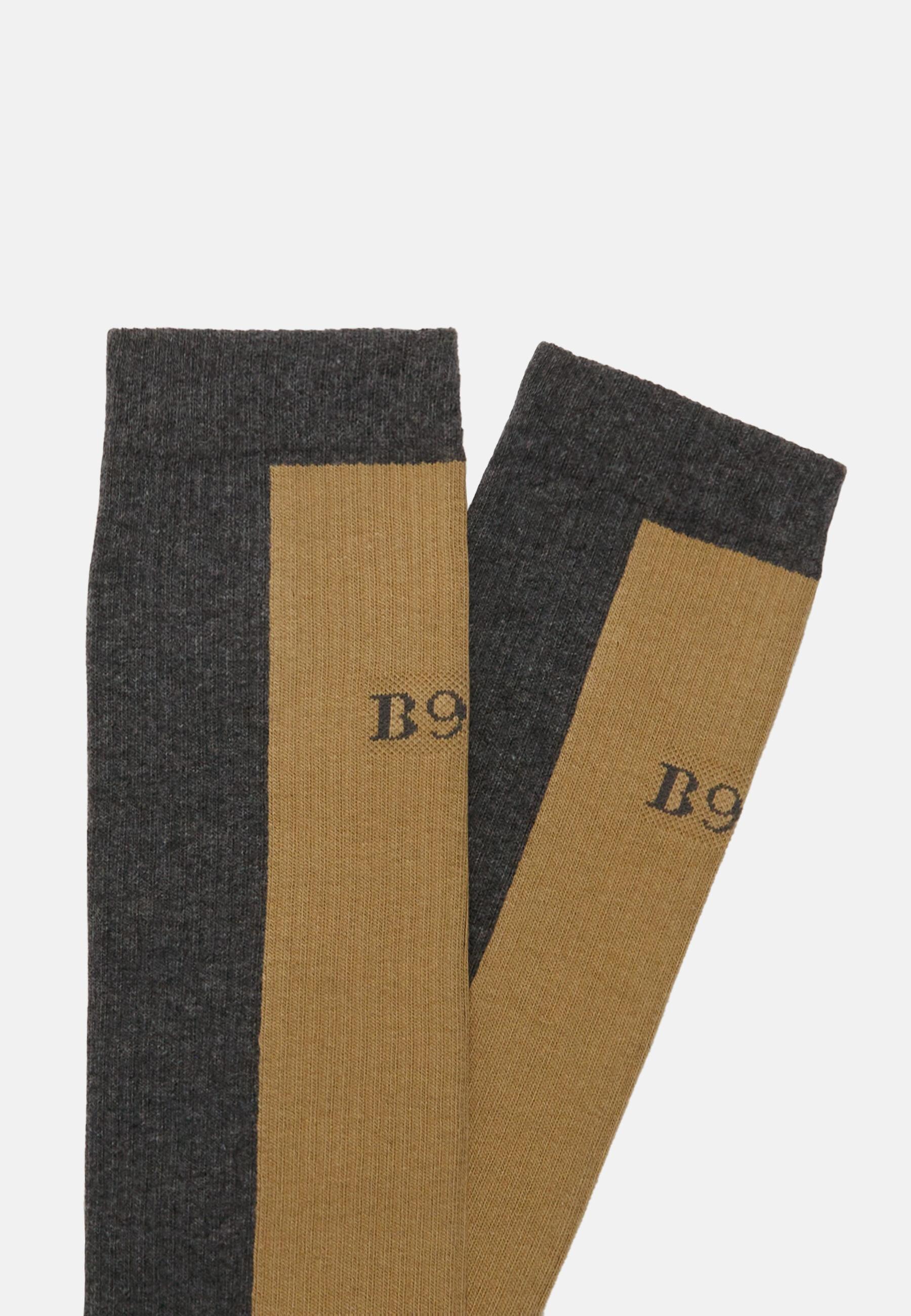 Colour-Blocking Socks Beige, Beige, medium