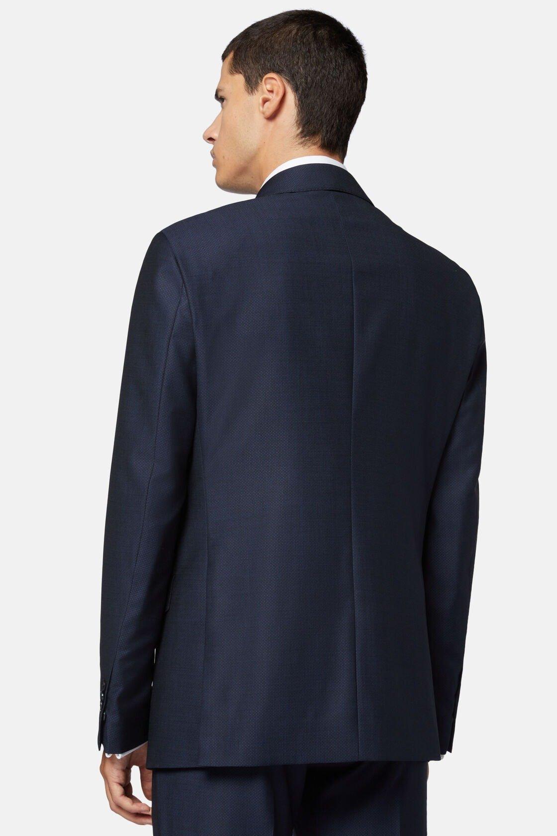 Textured Wool Suit Navy, , large image number 4
