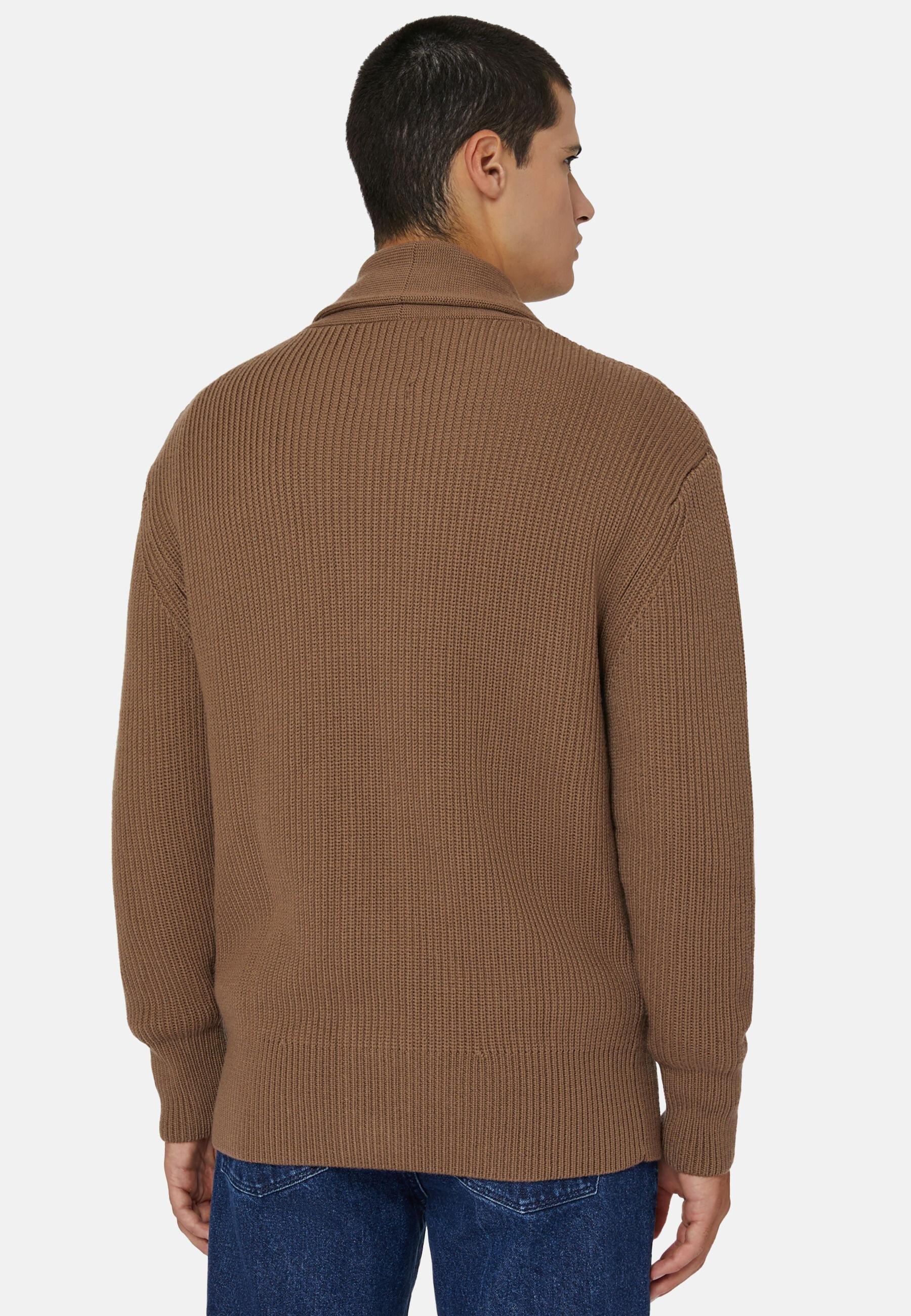 Shawl Neck Cardigan Brown, Hazelnut, large image number 3