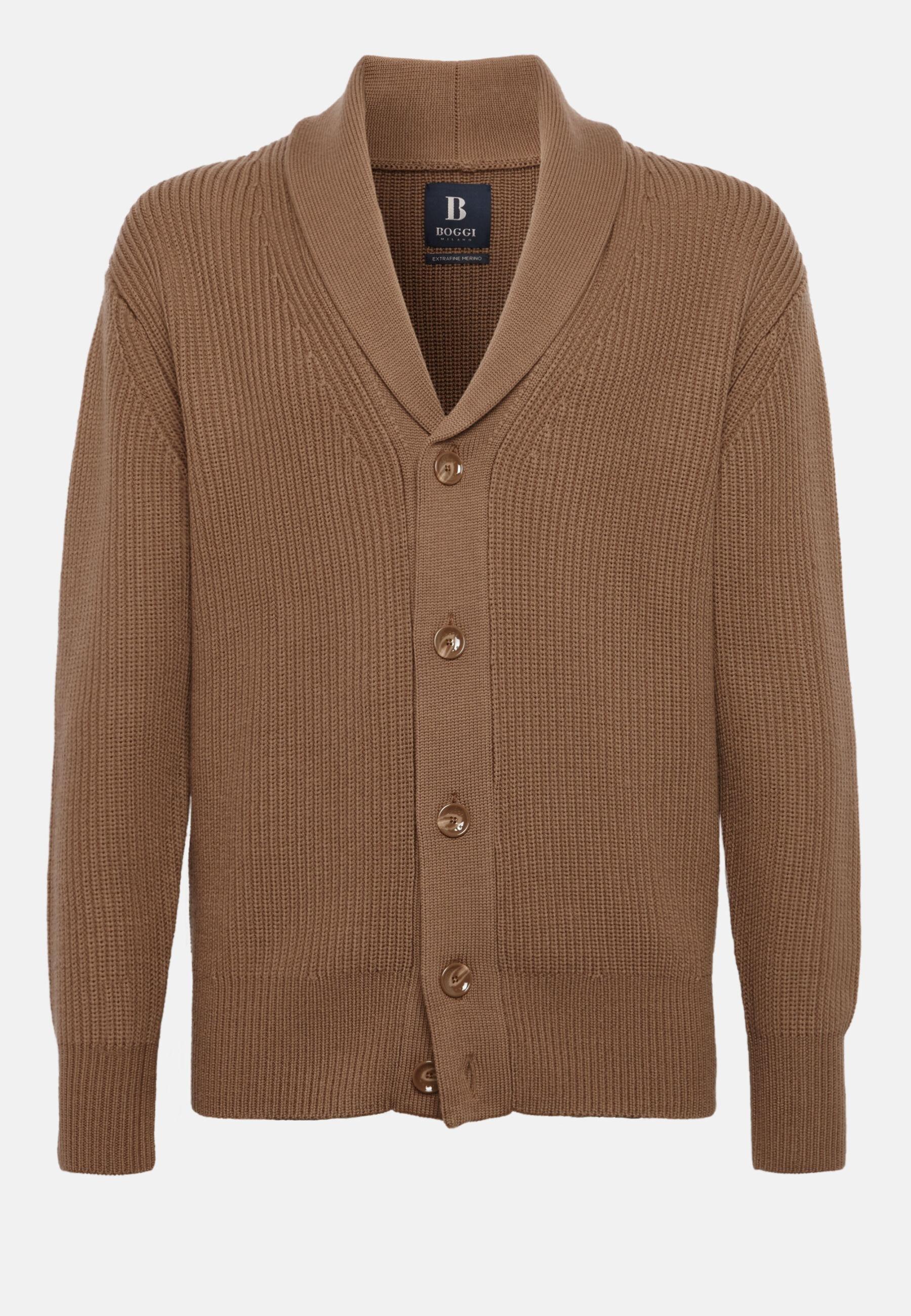 Shawl Neck Cardigan Brown, Hazelnut, large image number 7