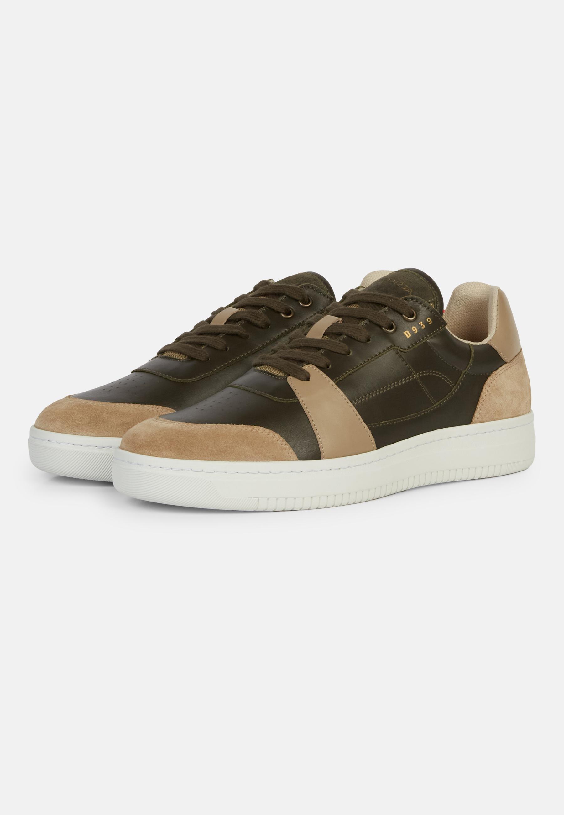 Leather Trainers With Logo Green, , large image number 1